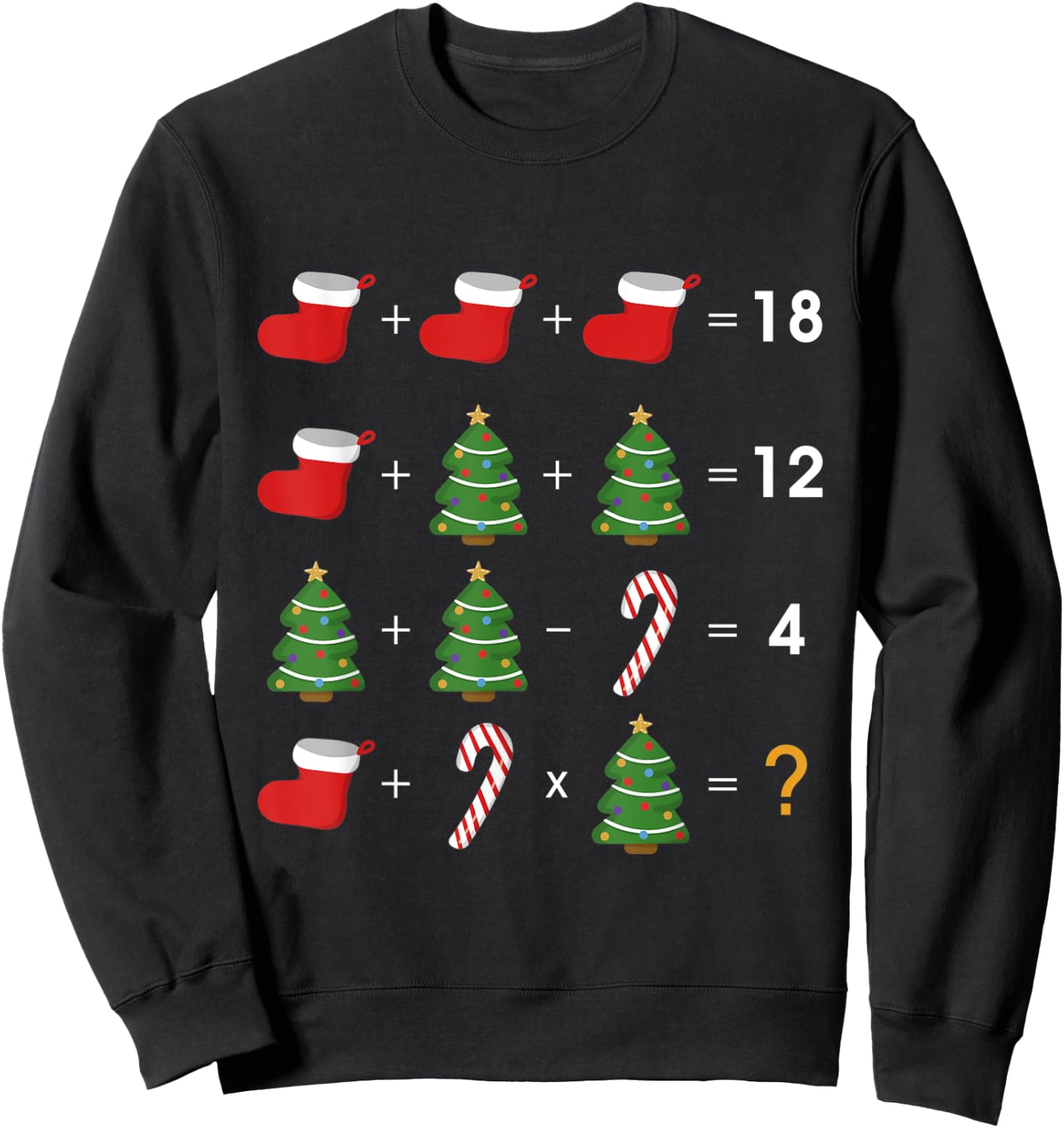 Order of Operations Quiz Funny Math Teacher Christmas Gift Sweatshirt - Sweatshirt | Black