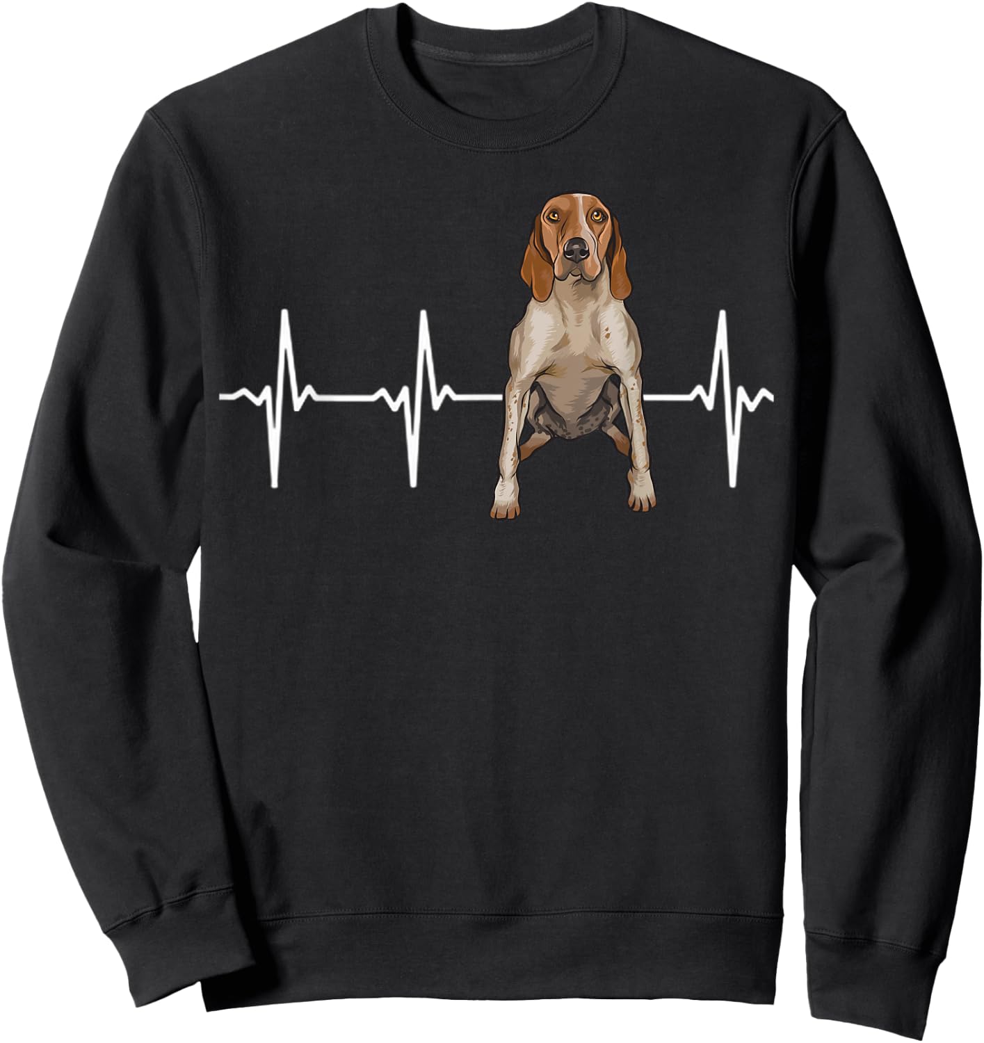 American English Coonhound Heartbeat Dog Lover Men Women Kids Sweatshirt - Sweatshirt | Black