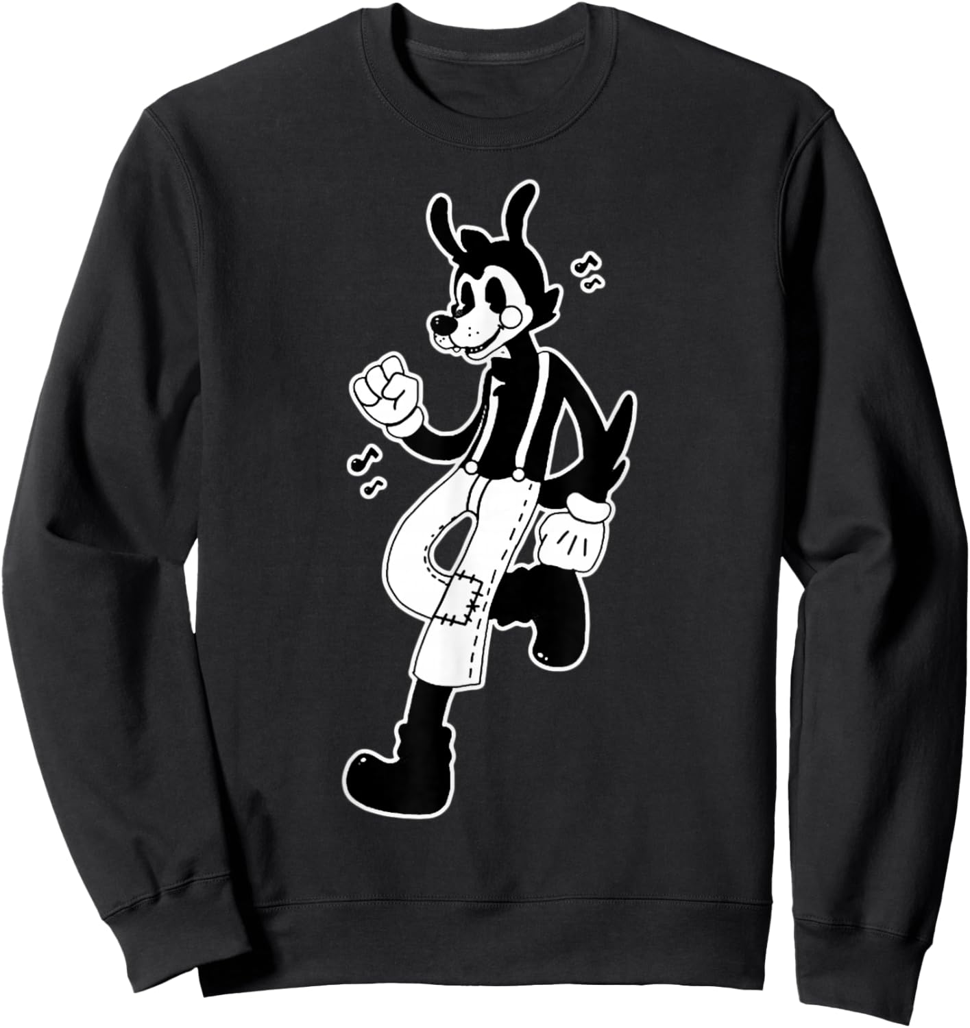 Wolf Cartoon Sweatshirt - Sweatshirt | Black