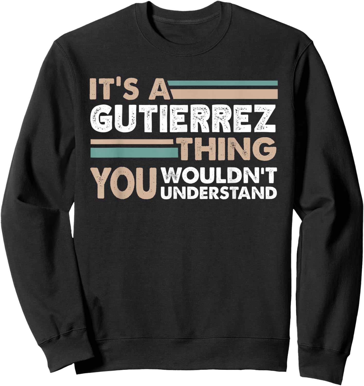 It's A Gutierrez Thing You Wouldn't Understand Family Name Sweatshirt - Sweatshirt | Black