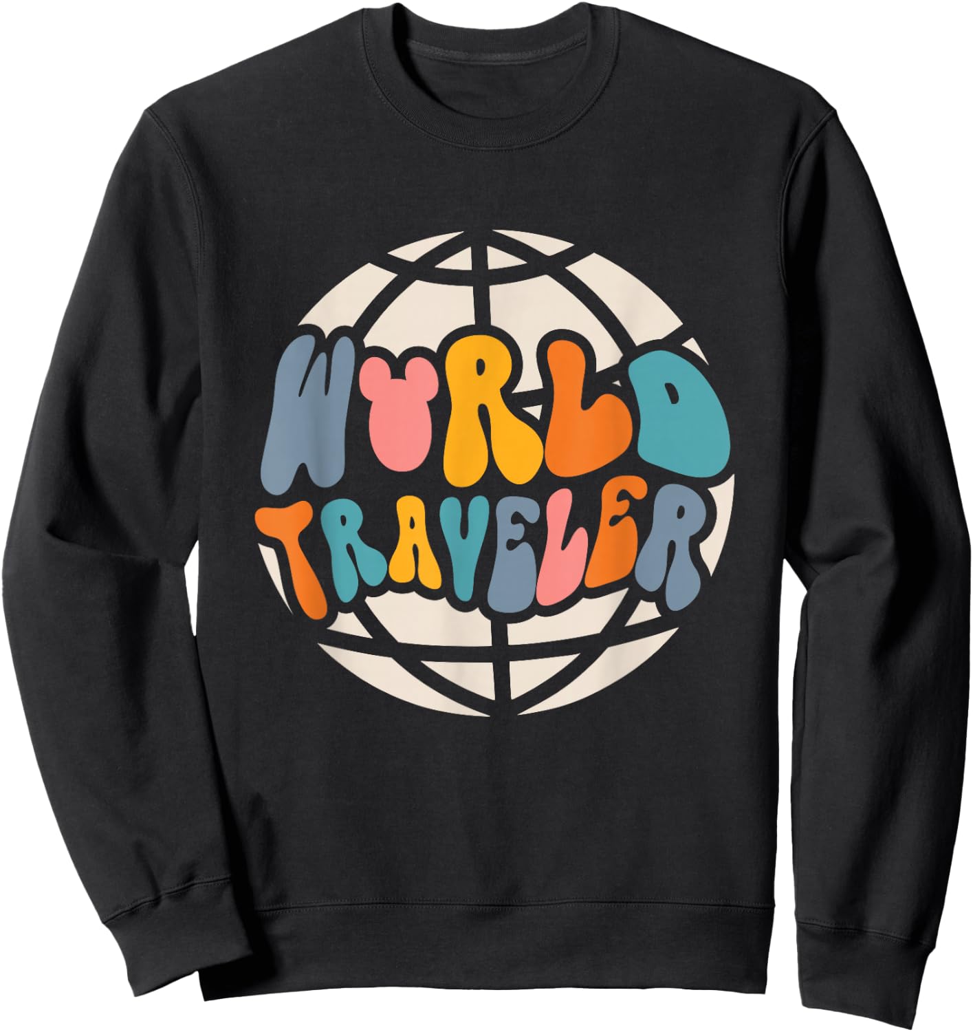 World Traveler, Vacation Trip, Travel Sweatshirt - Sweatshirt | Black