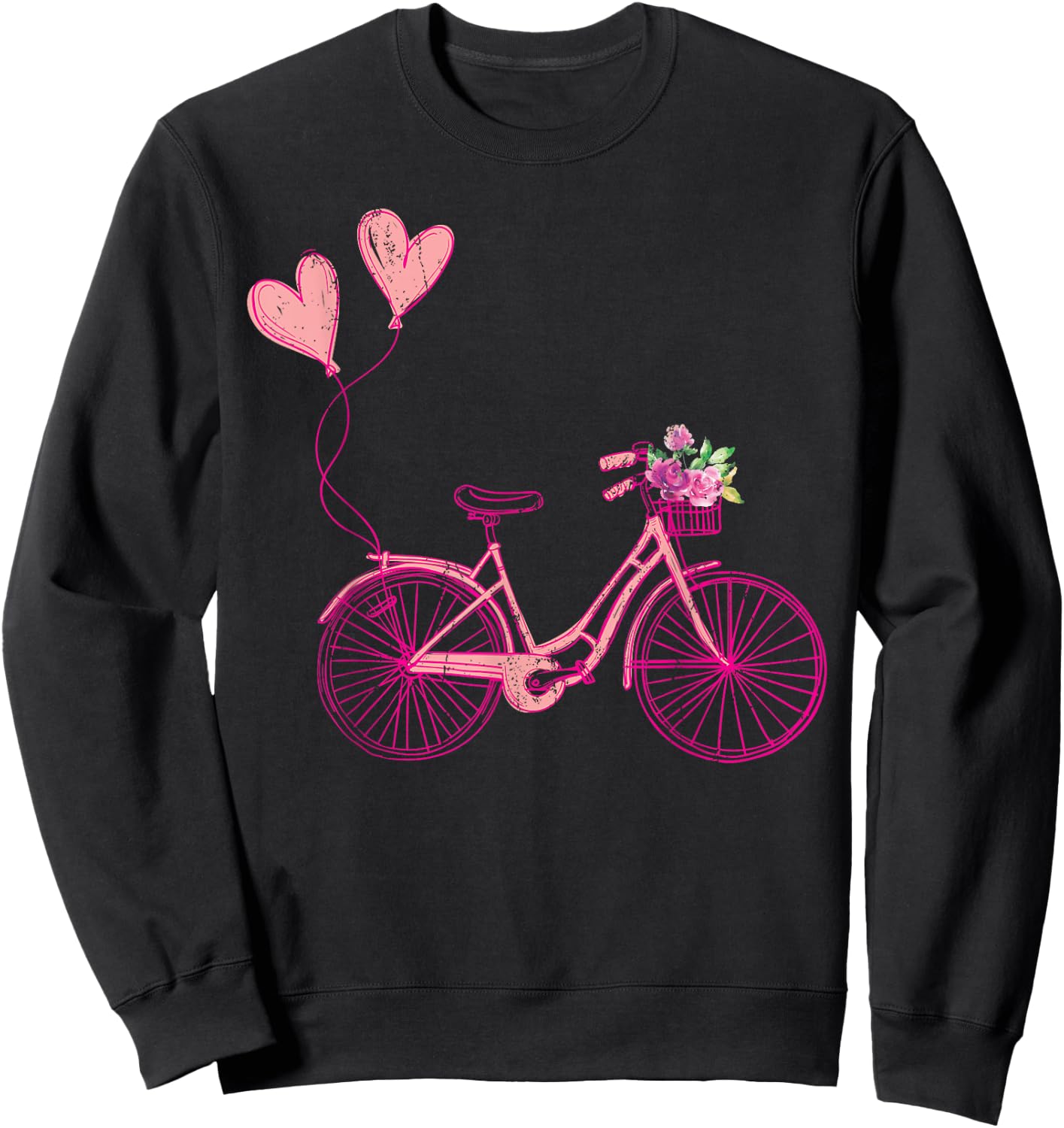 Bike Cycling Love Cyclist Women Girls Gift Bicycle Sweatshirt - Sweatshirt | Black