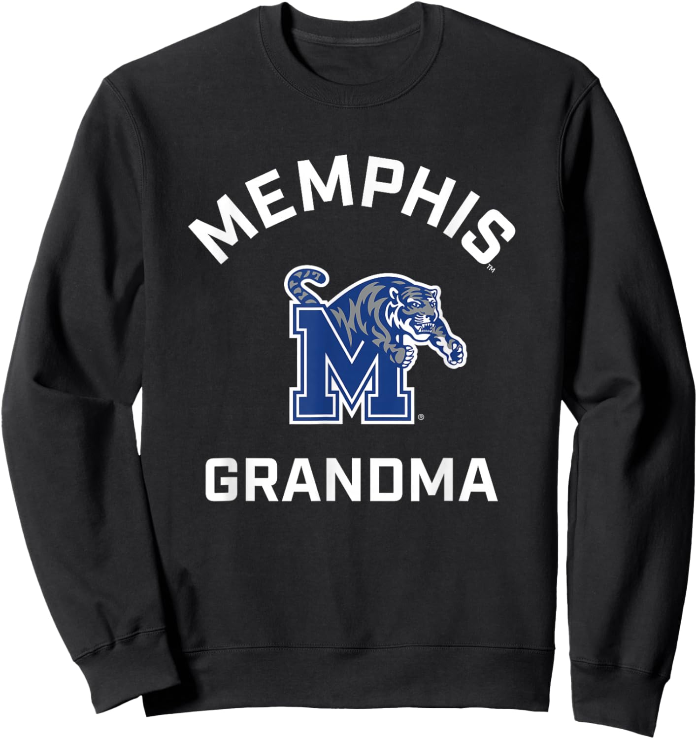 University of Memphis Tigers Arched Grandma Sweatshirt - Sweatshirt | Black