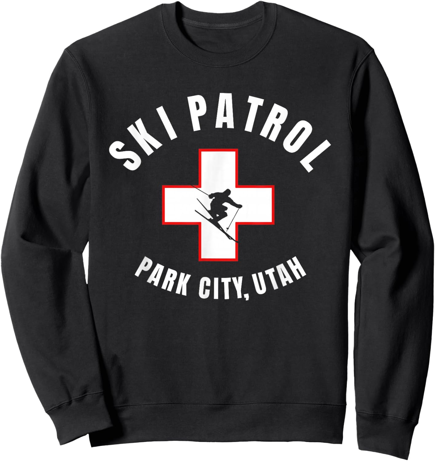 Park City Utah Ski Patrol Sweatshirt - Sweatshirt | Black
