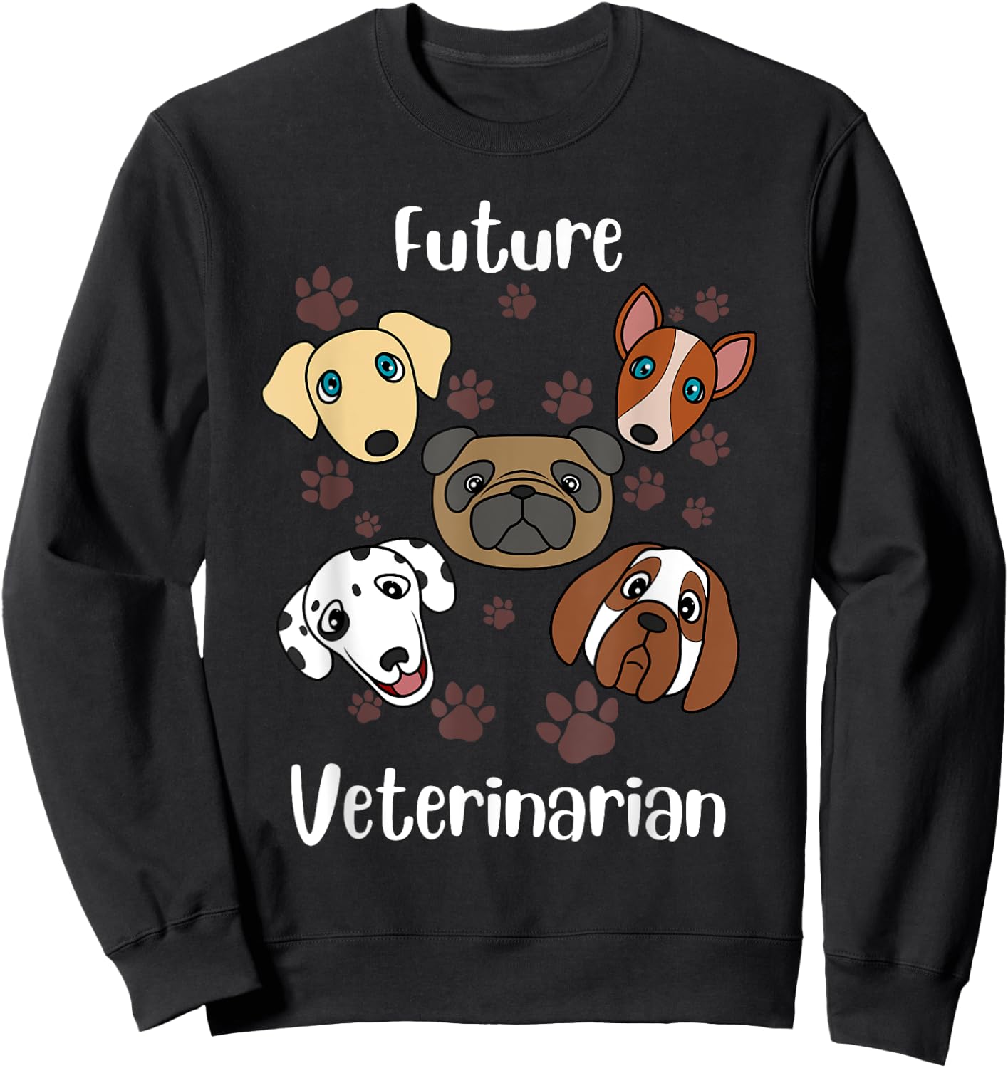 Funny Future Veterinarian Gift | Cute Aspiring Vets Kids Sweatshirt - Sweatshirt | Black