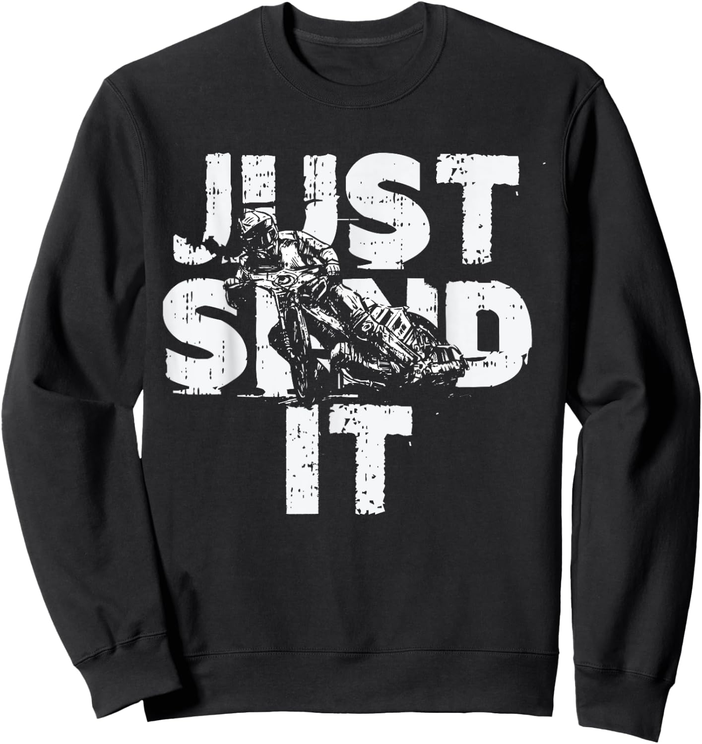 Just Send It Fathers Day Dirt Bike Dad Daddy Papa Men Gift Sweatshirt - Sweatshirt | Black