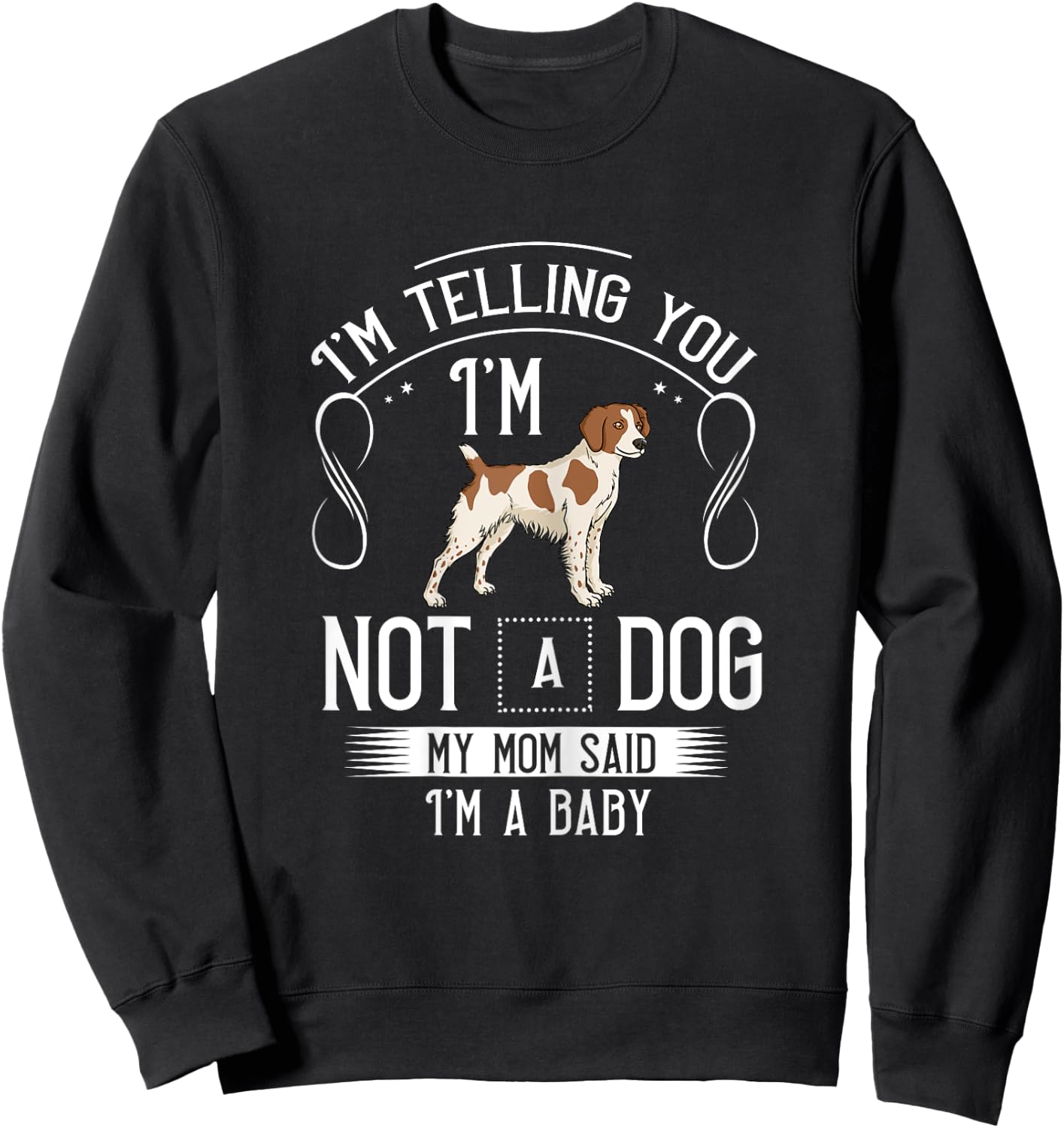 French Brittany Spaniel Puppies Owner Lover Sweatshirt - Sweatshirt | Black