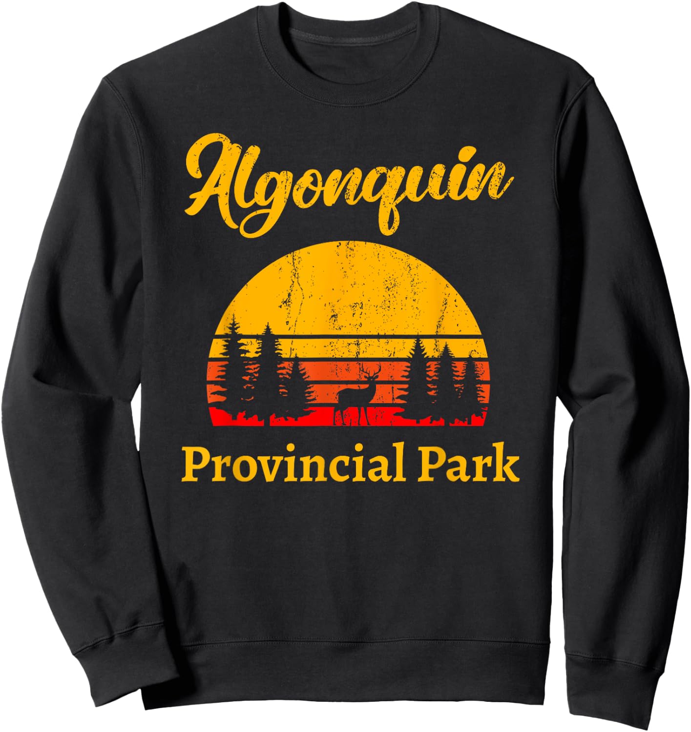 Adventure in Ontario Canada Algonquin Park Sweatshirt - Sweatshirt | Black