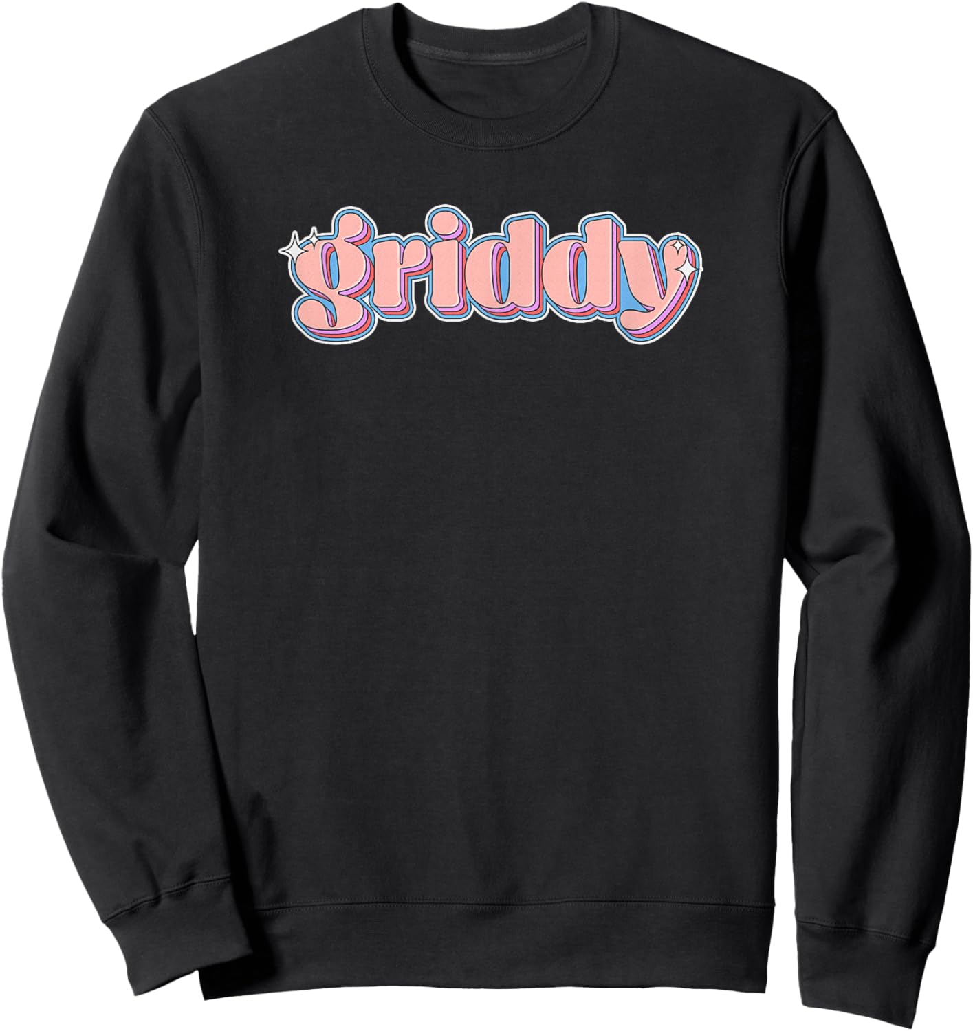 Hit The Griddy: Brainrot Meme Retro Sparkle Griddy Sweatshirt - Sweatshirt | Black