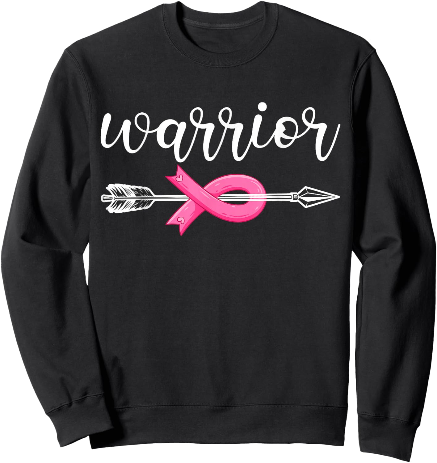 Breast Cancer Warrior Breast Cancer Awareness Sweatshirt - Sweatshirt | Black
