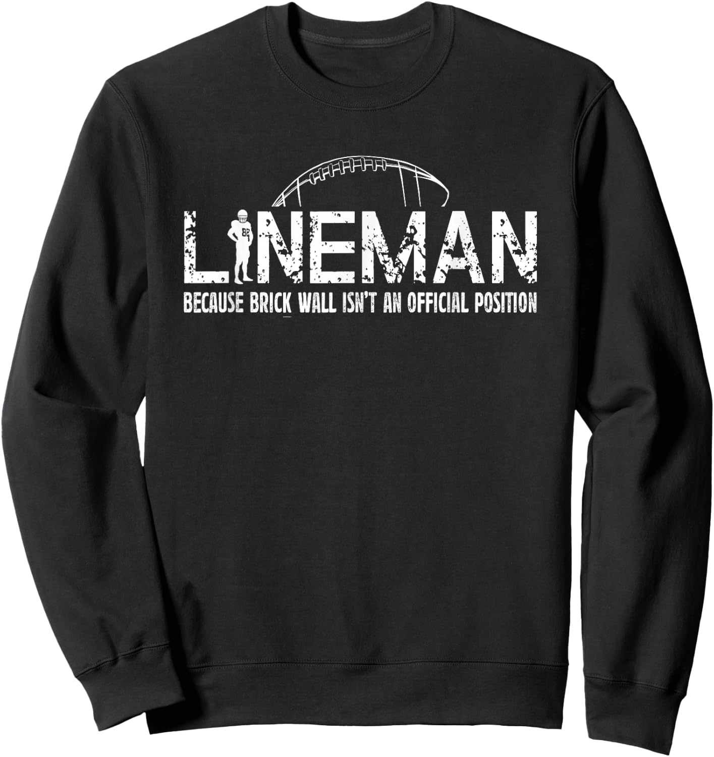 American Football Lineman Sweatshirt - Sweatshirt | Black