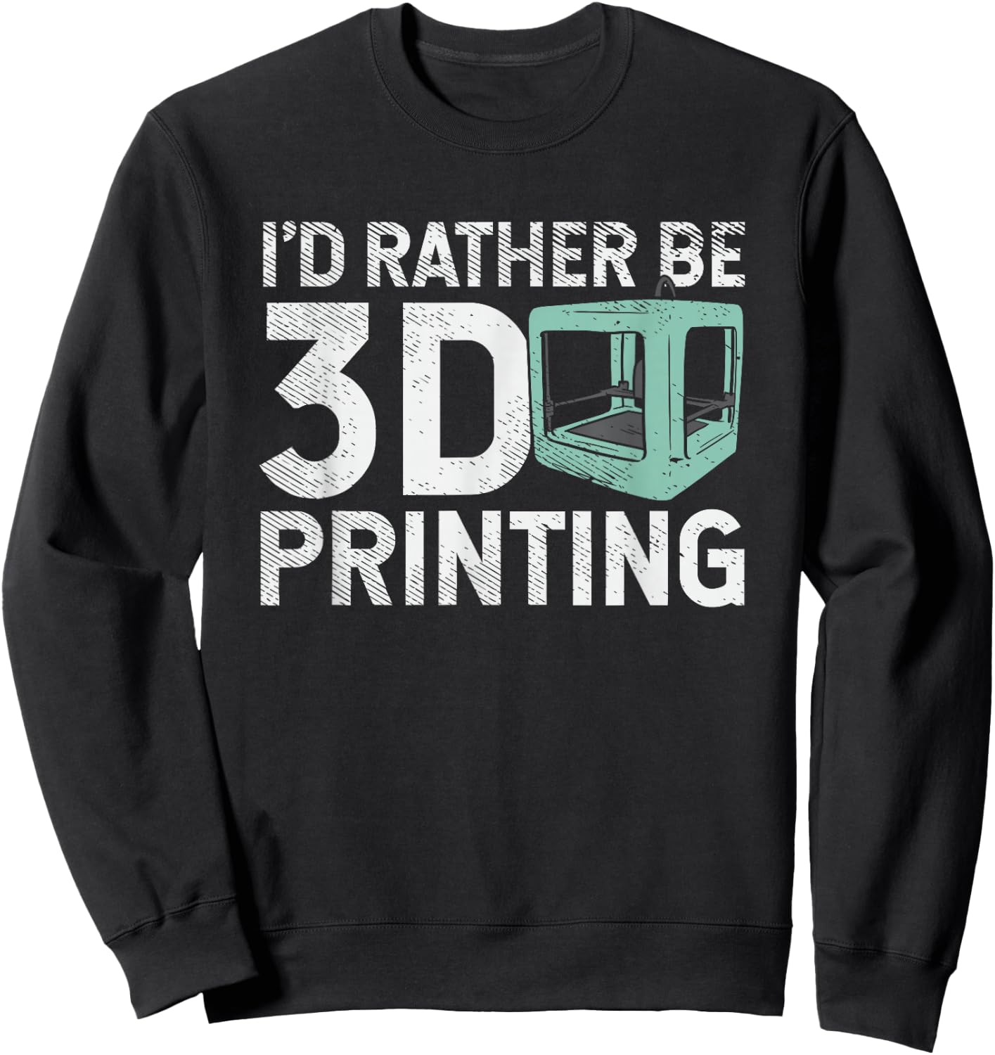 3D Printing, Custom 3D Printing, 3D Print Sweatshirt - Sweatshirt | Black