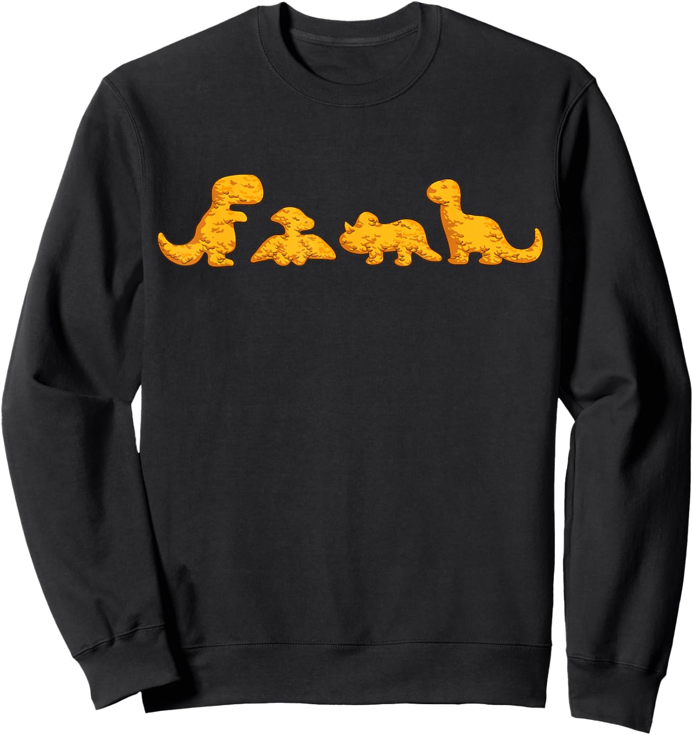 Dino Chicken Nugget Funny Dinosaur Shape Nuggets Nug Lover Sweatshirt - Sweatshirt | Black