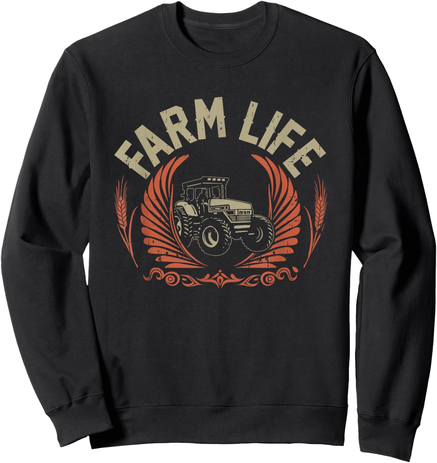 Vintage Farmer Shirt Men Tractor Gift Boys Farm Rancher Sweatshirt - Sweatshirt | Black