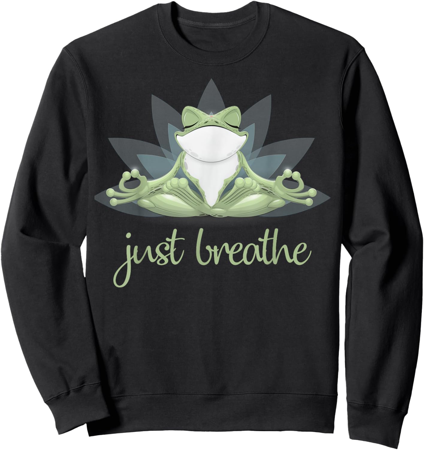Funny Frog Yoga Meditation Pilates Yoga Animals Lover Sweatshirt - Sweatshirt | Black