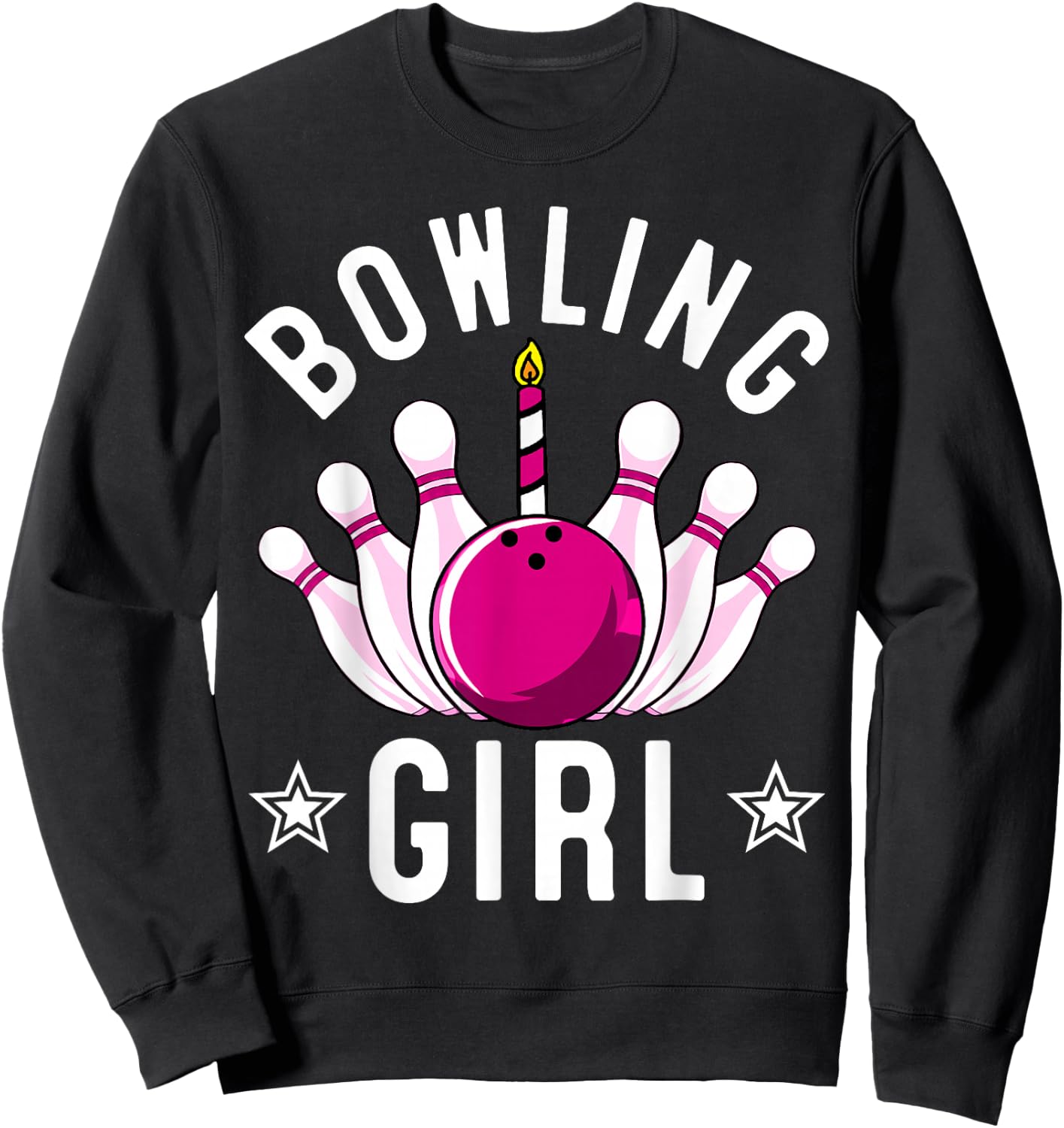 Funny Bowling Gift Kids Cool Bowler Girls Birthday Party Sweatshirt - Sweatshirt | Black