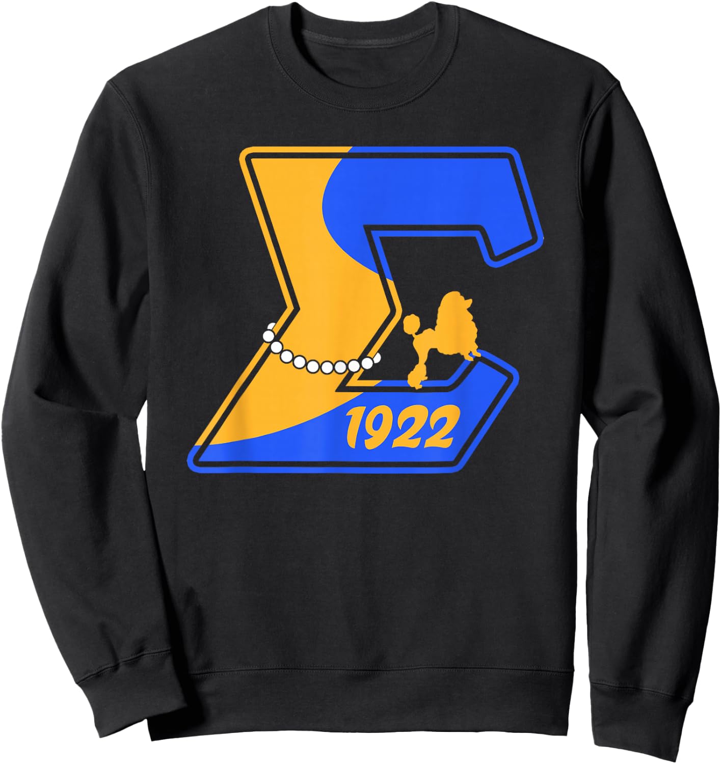 Sigma Gamma Rho Paraphernalia, Sigma Pretty Poodles Sorority Sweatshirt - Sweatshirt | Black