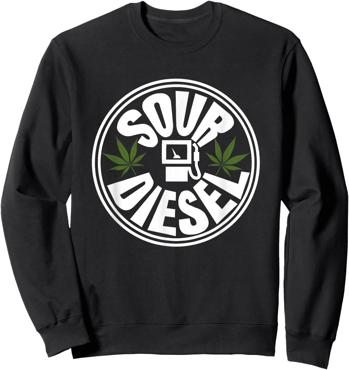 Sour Diesel Cannabis Medical Smoke Weed Support Sweatshirt - Sweatshirt | Black