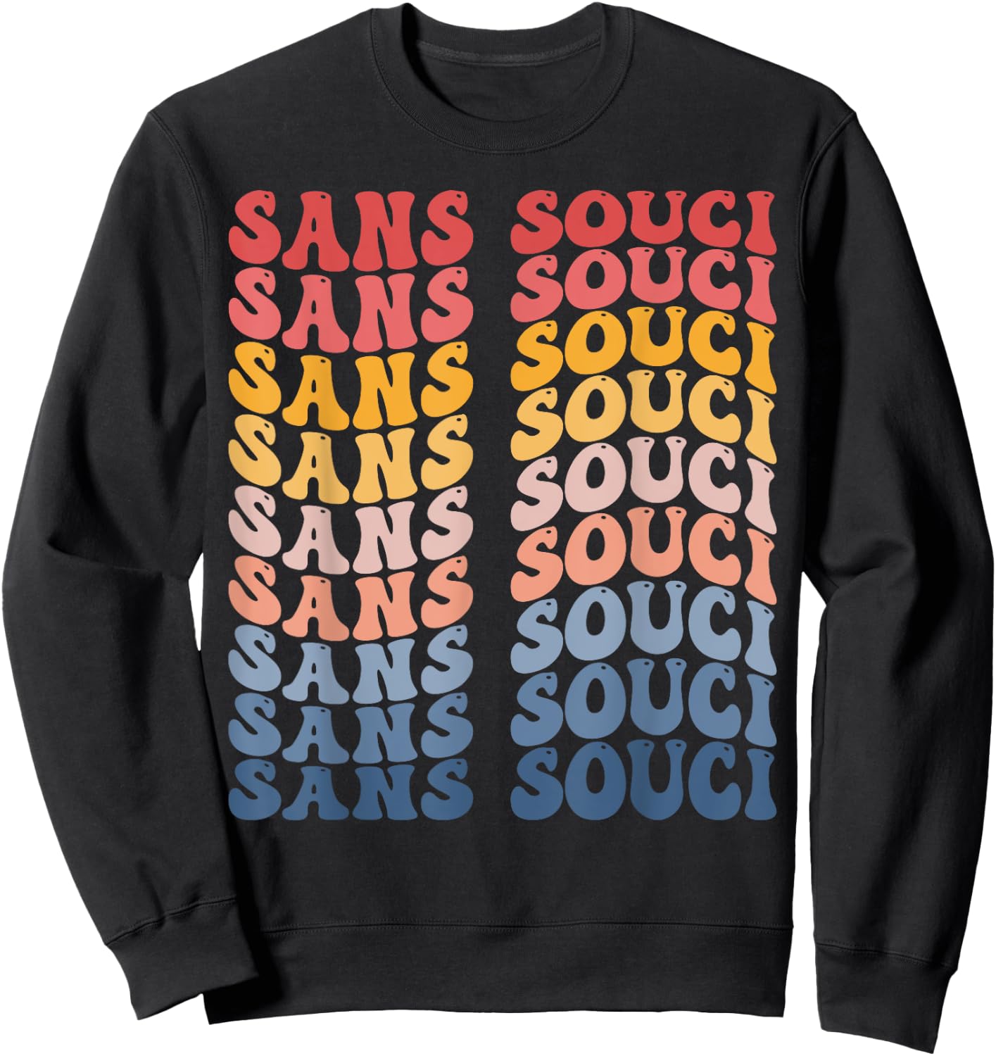 Sans Souci City Groovy Retro Sweatshirt - Sweatshirt | Black