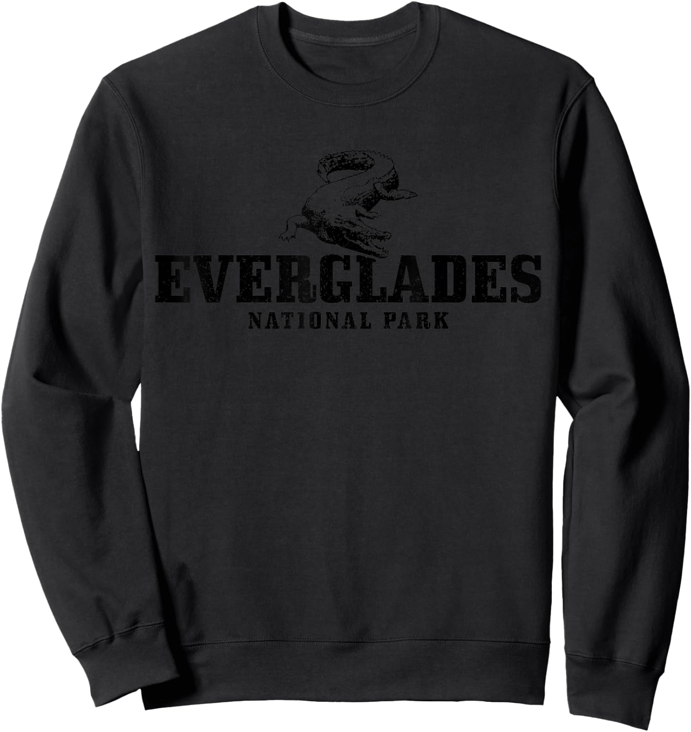 Everglades National Park USA Crocodile Florida Souvenir Sweatshirt - Sweatshirt | Black