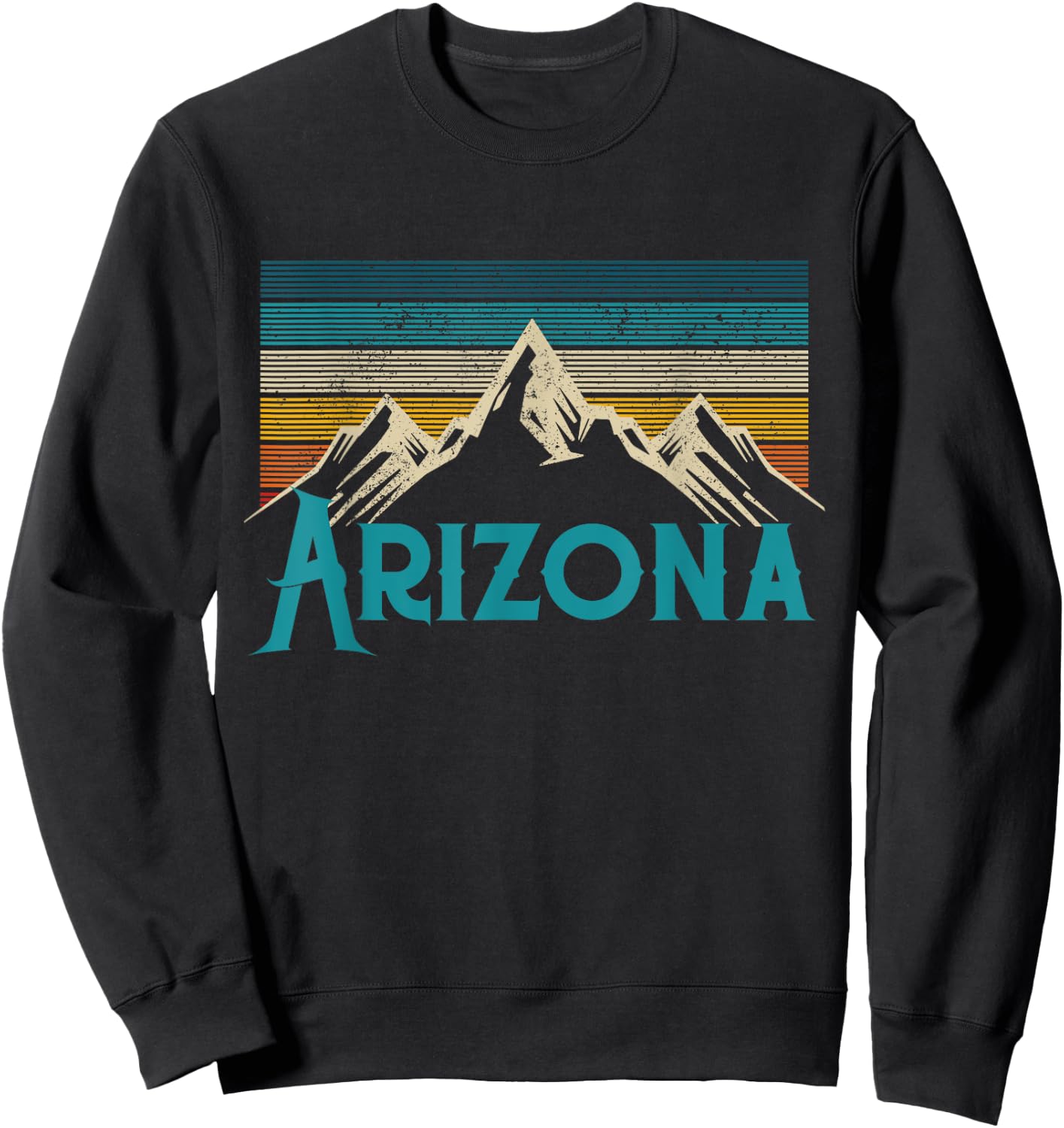 Arizona Vintage Mountains USA America Souvenir Sweatshirt - Sweatshirt | Black