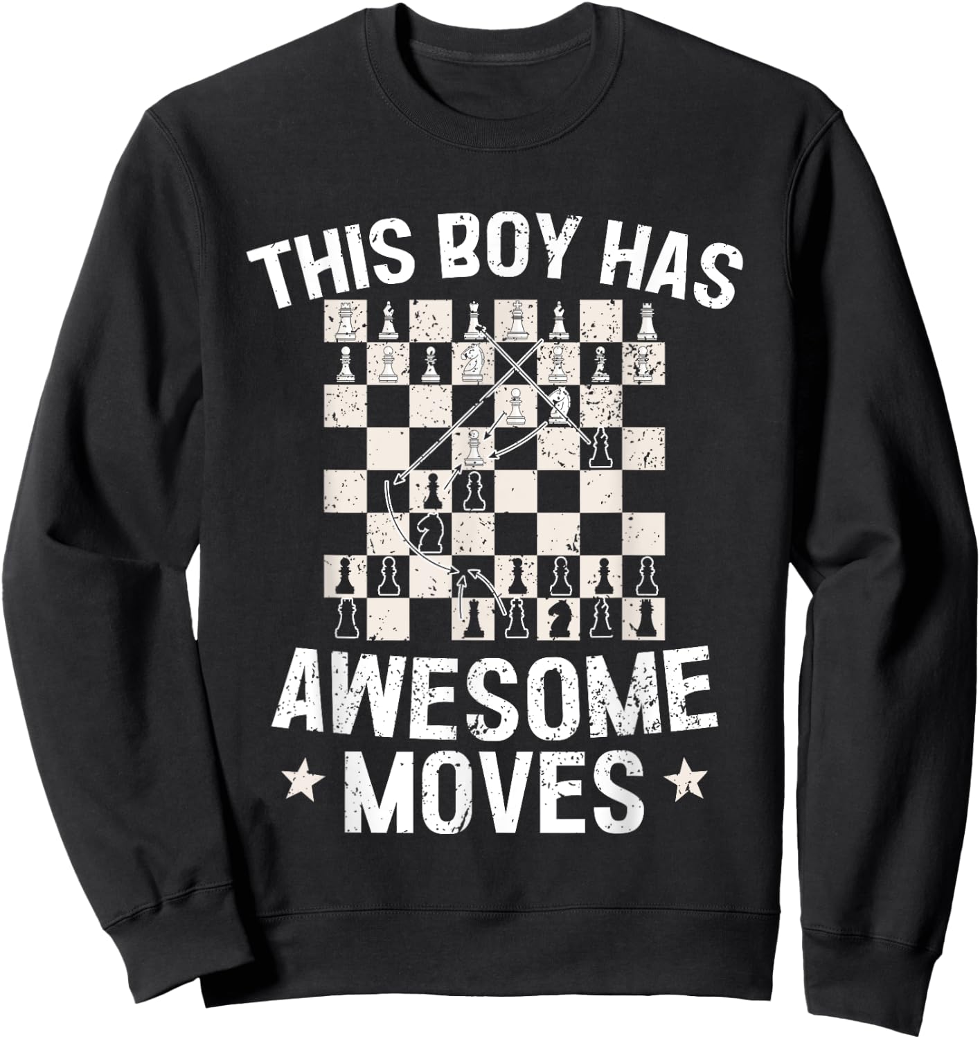 Chess Shirt For Boys Kids Chess Player Board Game Sweatshirt - Sweatshirt | Black