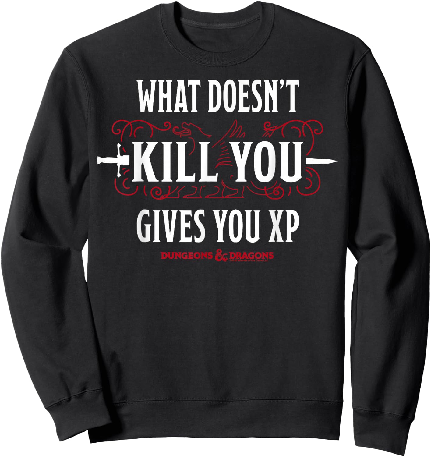 Dungeons & Dragons What Doesn't Kill You Gives You XP Sweatshirt - Sweatshirt | Black