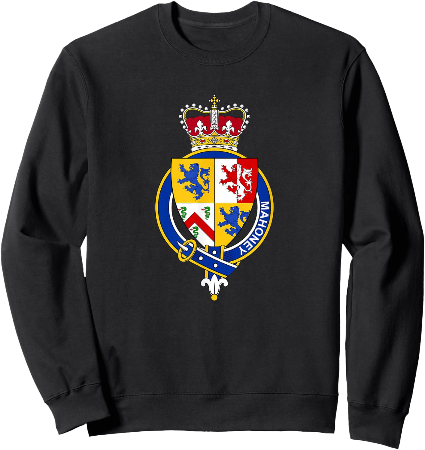 Mahoney Coat of Arms - Family Crest Sweatshirt - Sweatshirt | Black