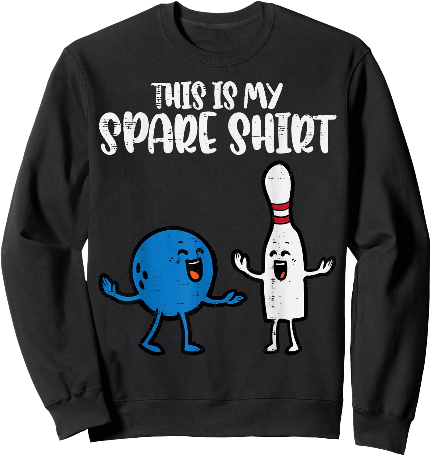Bowling This Is My Spare Shirt Bowler Kids Boys Girl Toddler Sweatshirt - Sweatshirt | Black