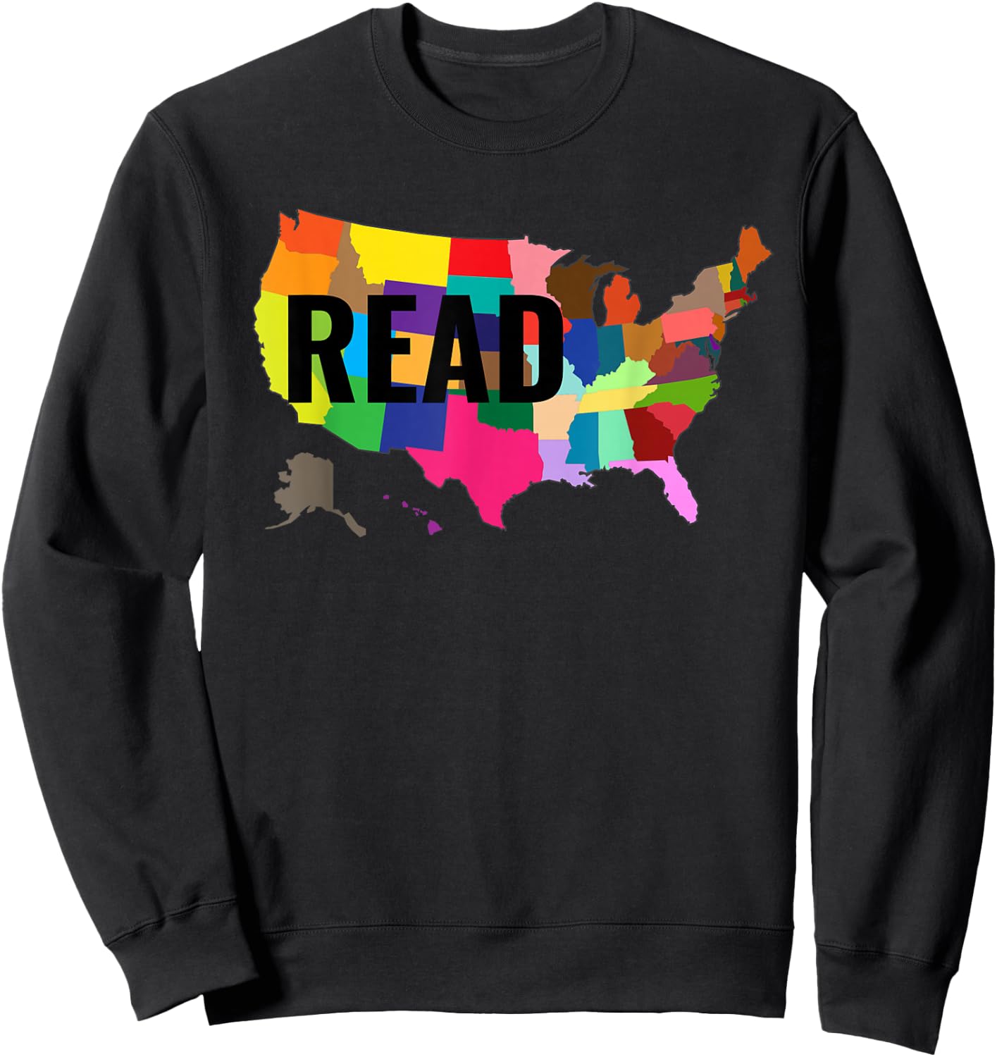 National Read America Shirt United States Read Books Sweatshirt - Sweatshirt | Black