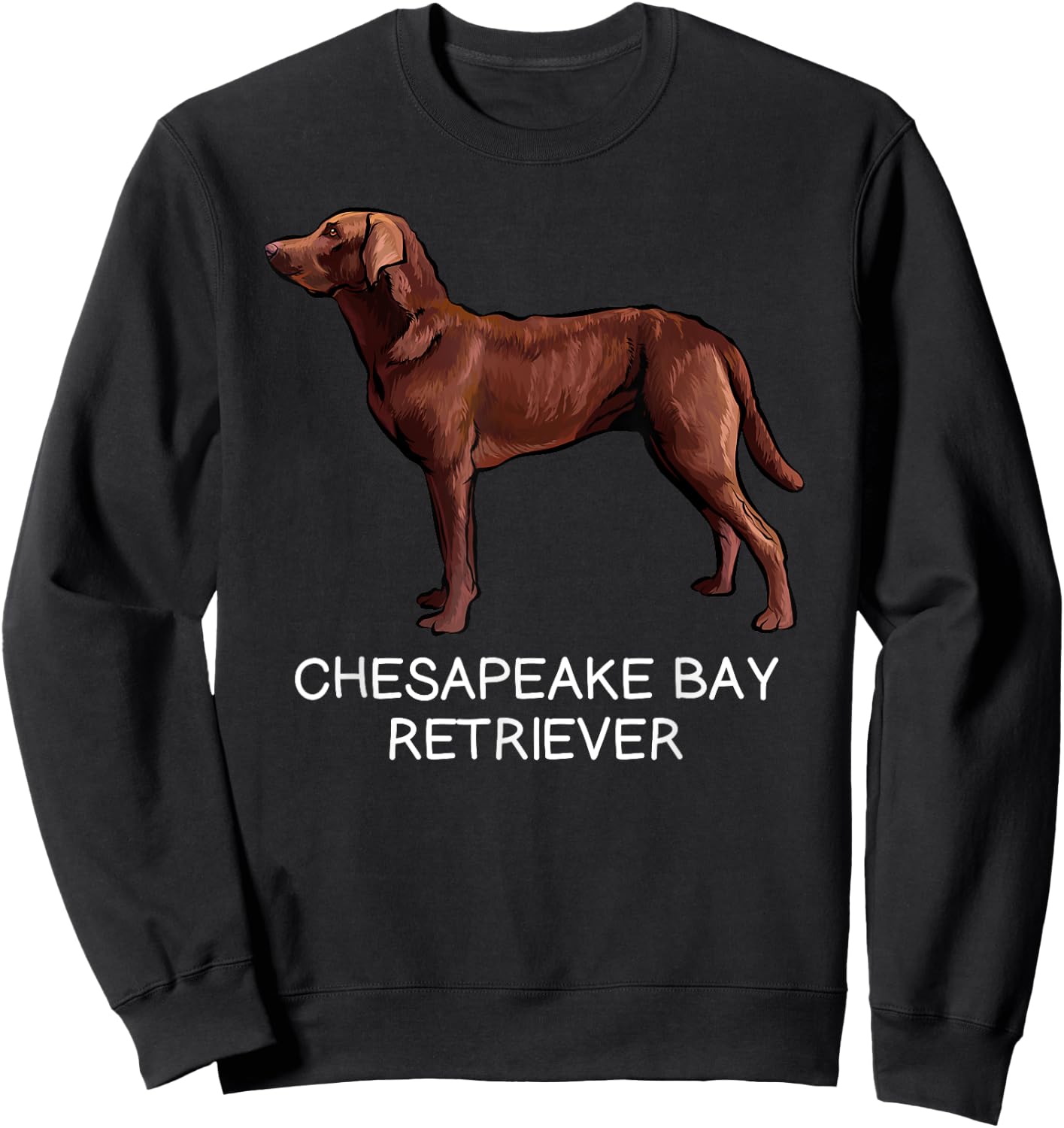 Chesapeake Bay Retriever Crazy Dog Lover Men Women Girls Kids Sweatshirt - Sweatshirt | Black