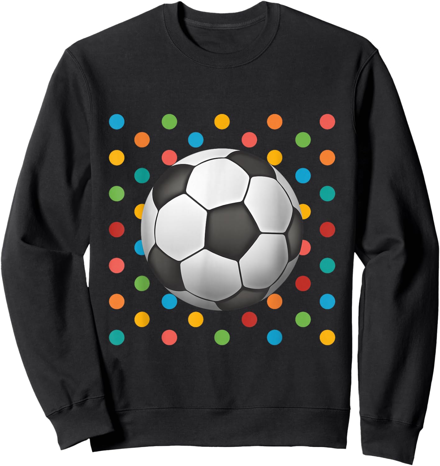 Dot Day Shirt Polka Dots Soccer Kids Boys Girls Youths Sweatshirt - Sweatshirt | Black