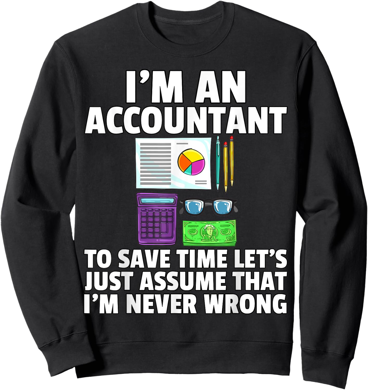 CPA Bookkeeping Gift Accountant Bookkeeper Sweatshirt - Sweatshirt | Black
