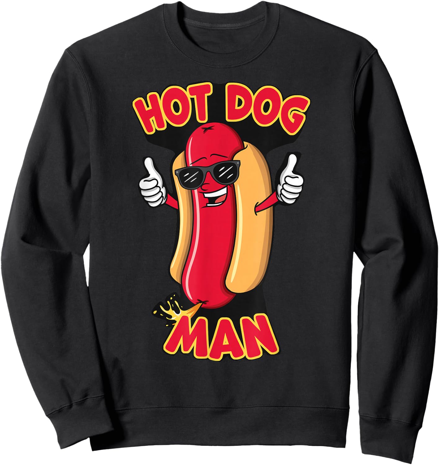 Funny Hot Dog Maker - Hot Dog Man Sweatshirt - Sweatshirt | Black