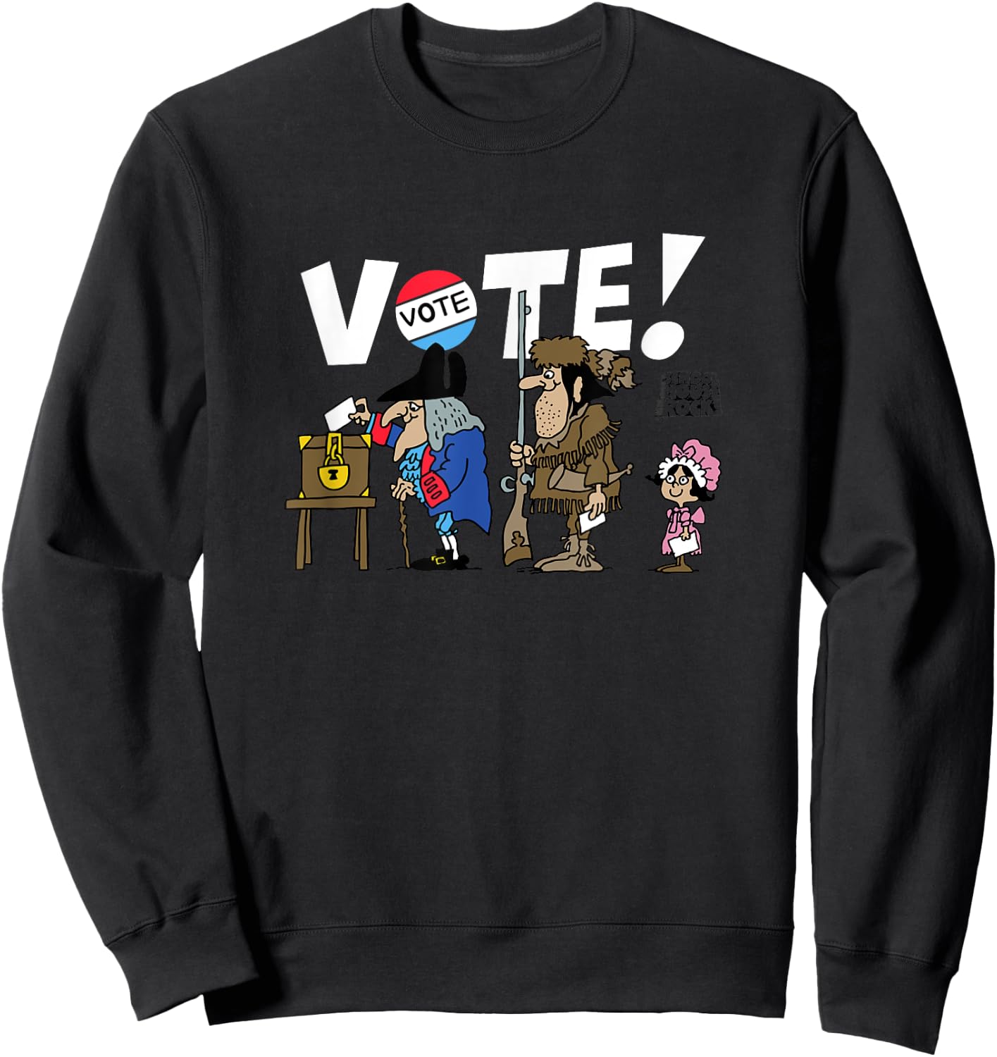 Ripple Junction x Schoolhouse Rock Voting Booth Sweatshirt - Sweatshirt | Black