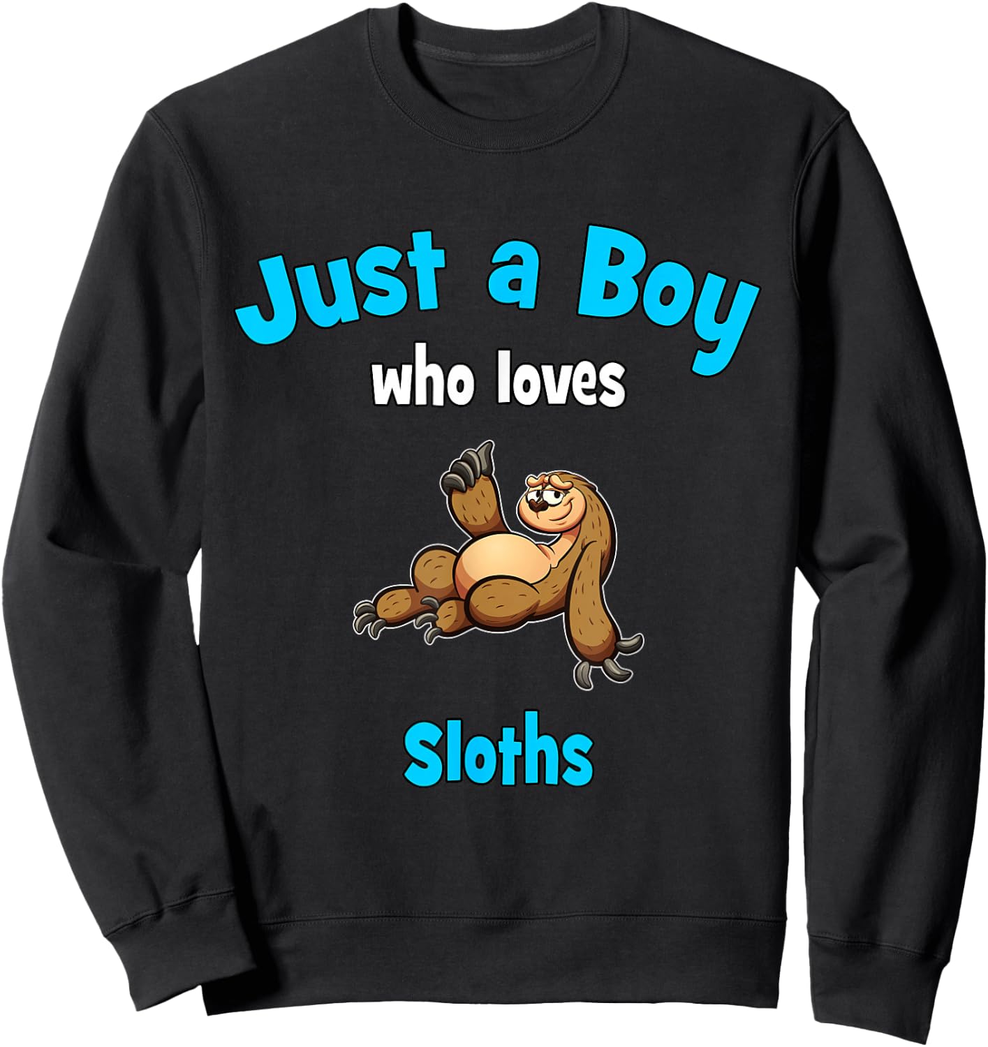 Sloth Shirt for Boys | Children's Sloth Sweatshirt - Sweatshirt | Black