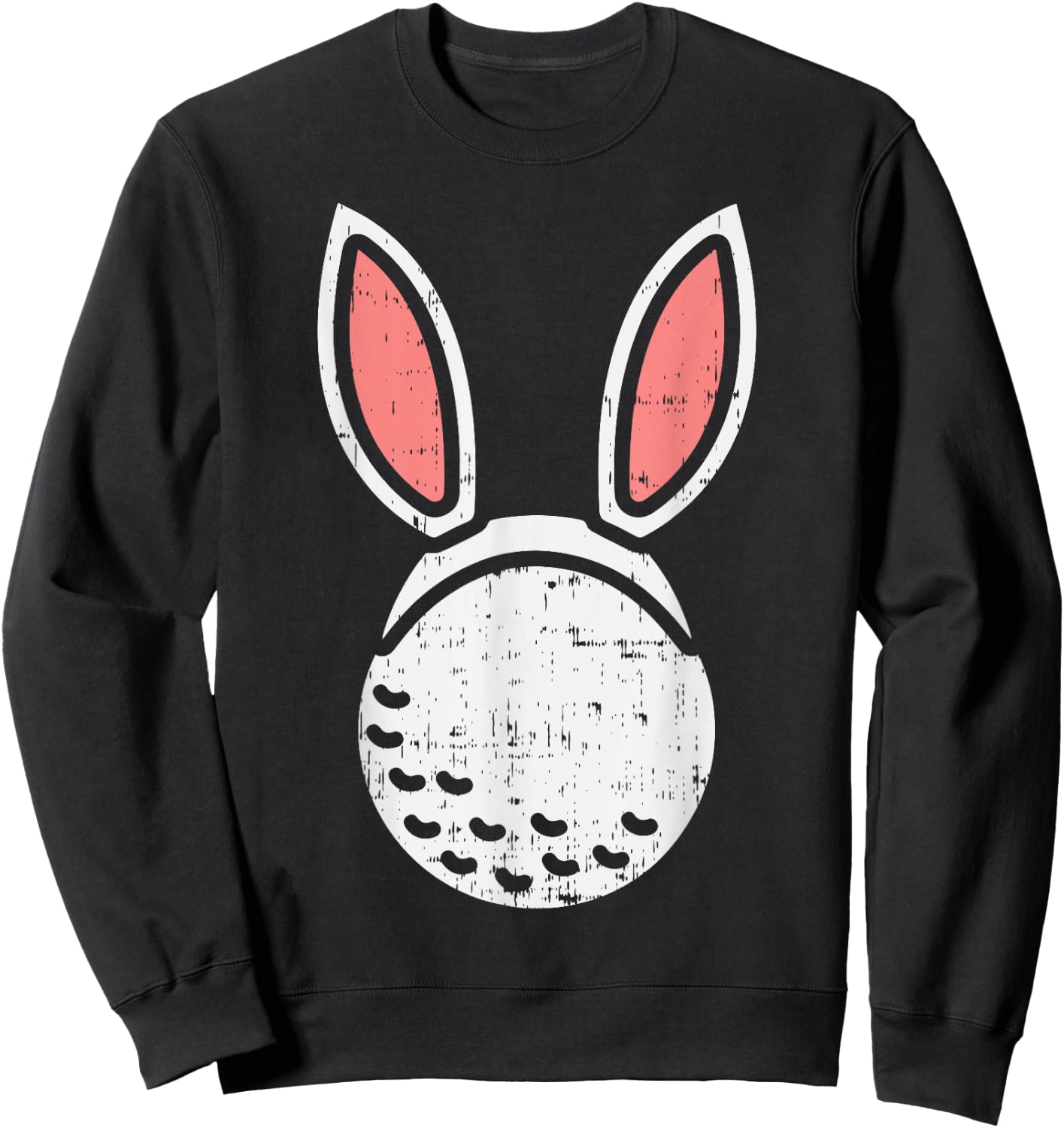Golf Ball Bunny Ears Funny Golfing Easter Golfer Gift Sweatshirt - Sweatshirt | Black