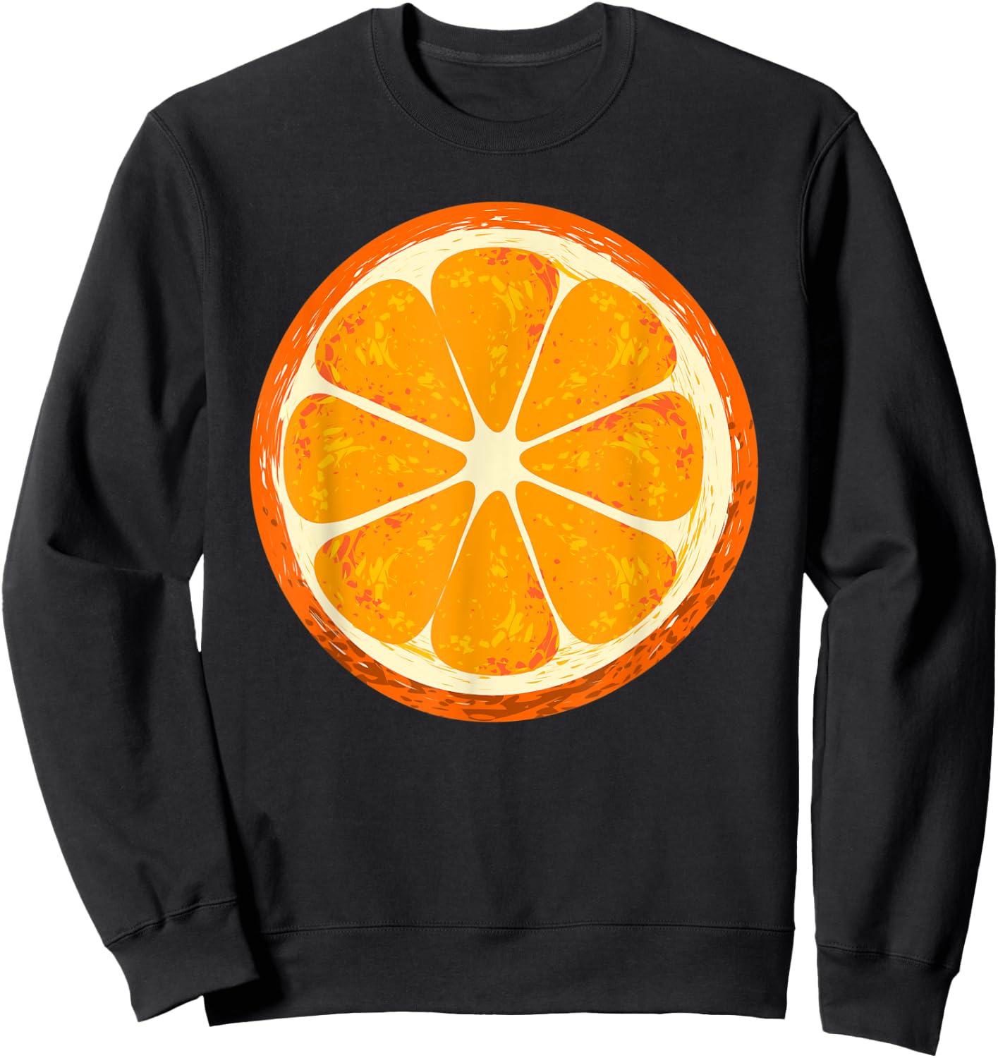 Funny Orange Sliced Fruit Lazy Easy Halloween Costume Sweatshirt - Sweatshirt | Black