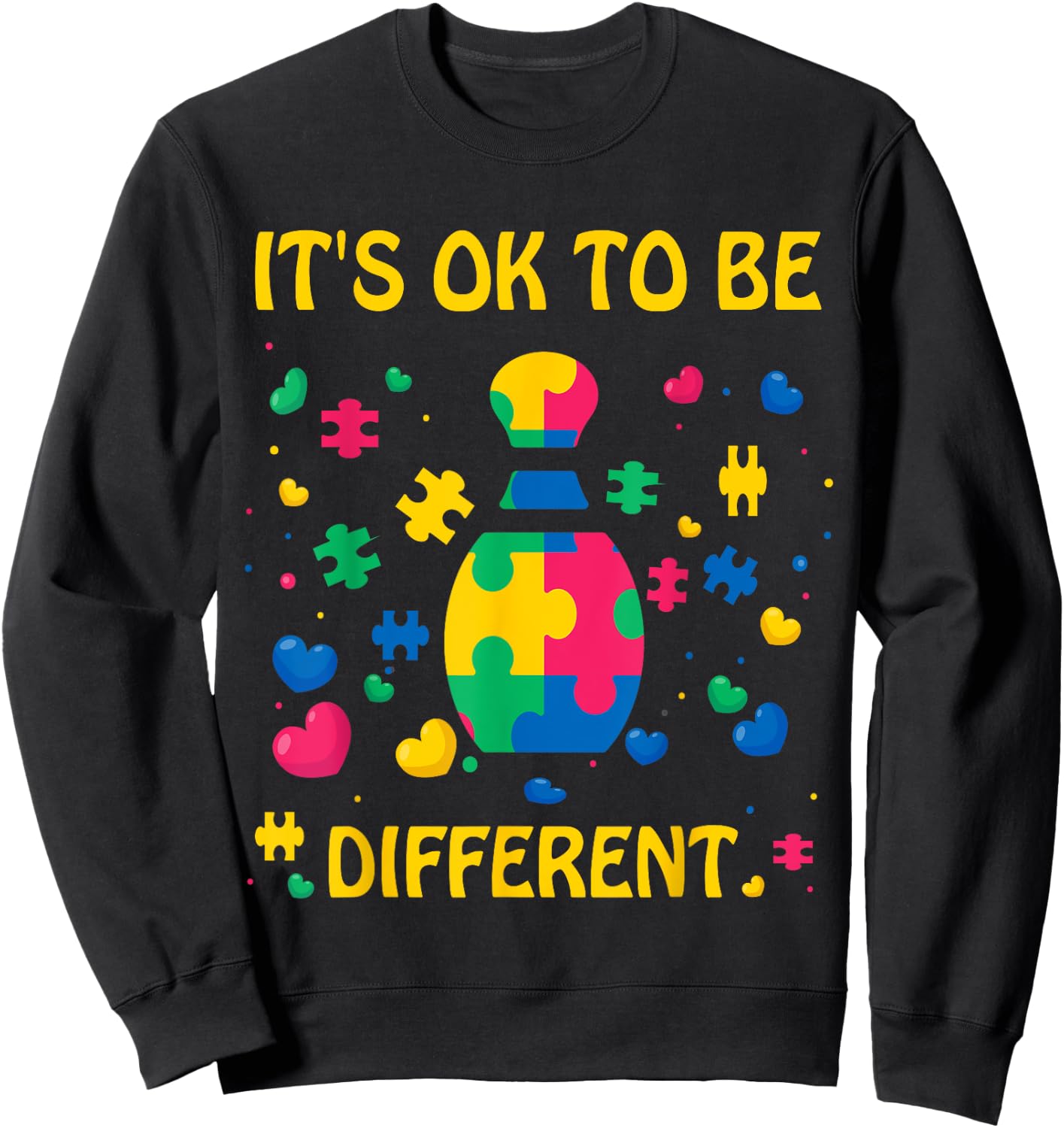 World Autism Month April 2021 Bowling Kid Mom Dad Lover Sweatshirt - Sweatshirt | Black