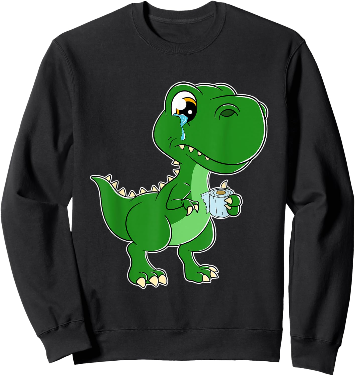 The struggle is real funny T-Rex Toilet Paper Sweatshirt - Sweatshirt | Black