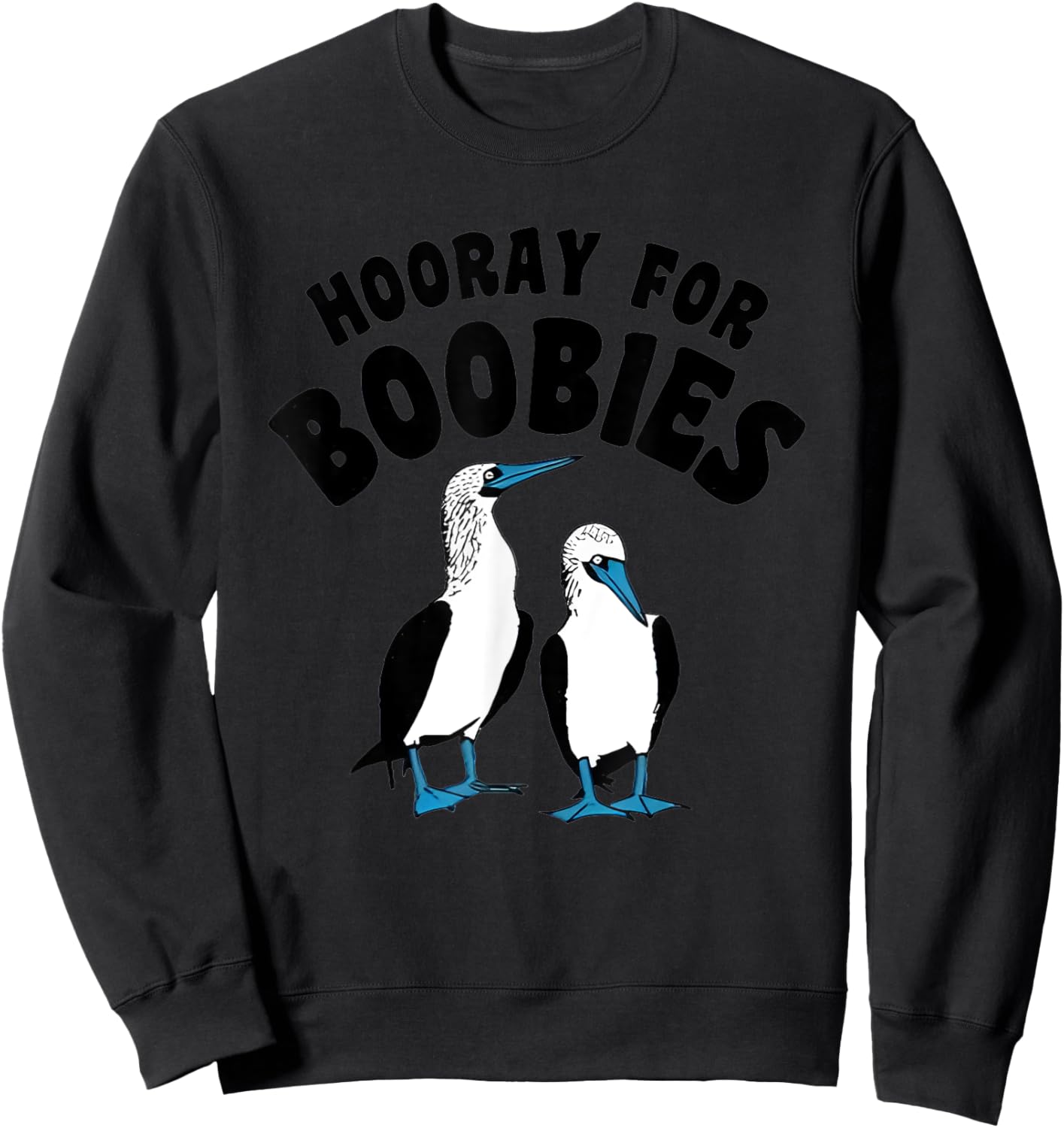 Hooray For Boobies Funny Women Sweatshirt - Sweatshirt | Black