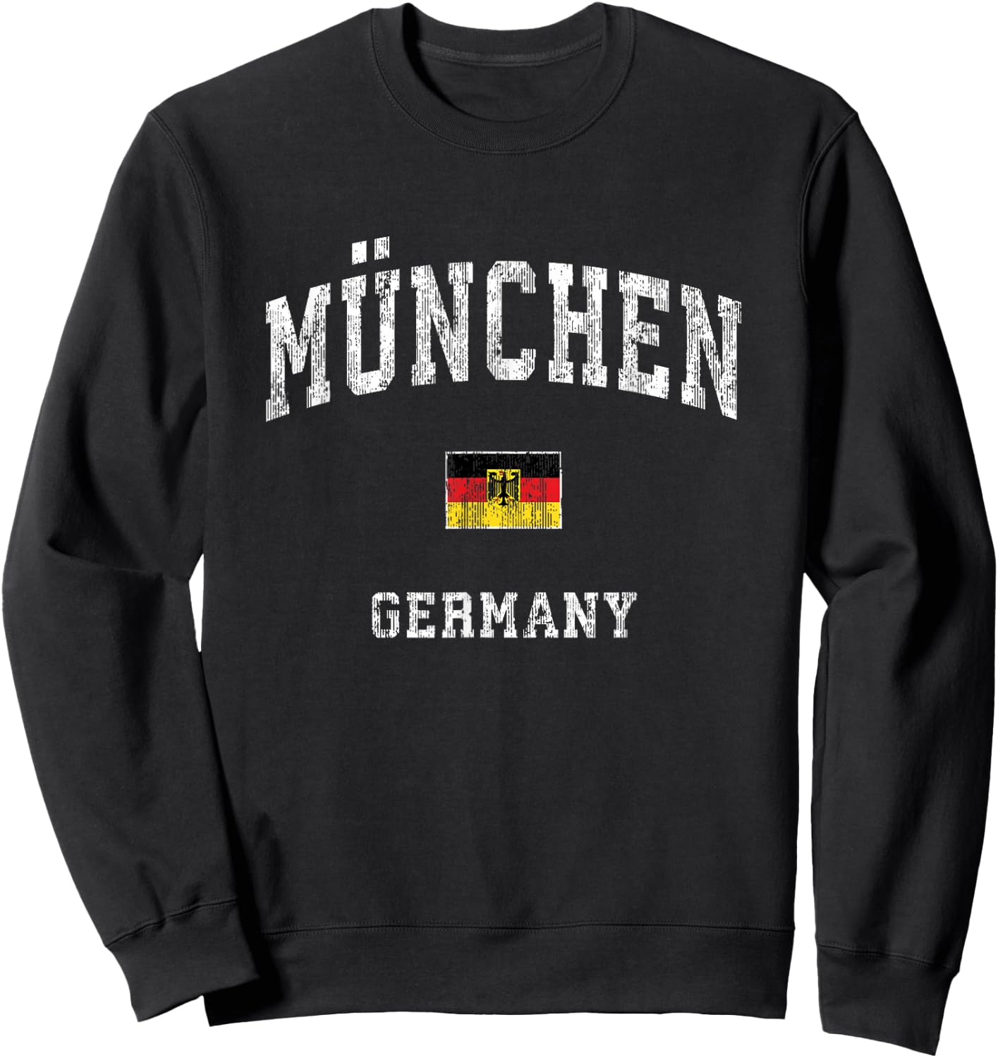 Munich Munchen Germany Vintage Athletic Sports Design Sweatshirt - Sweatshirt | Black