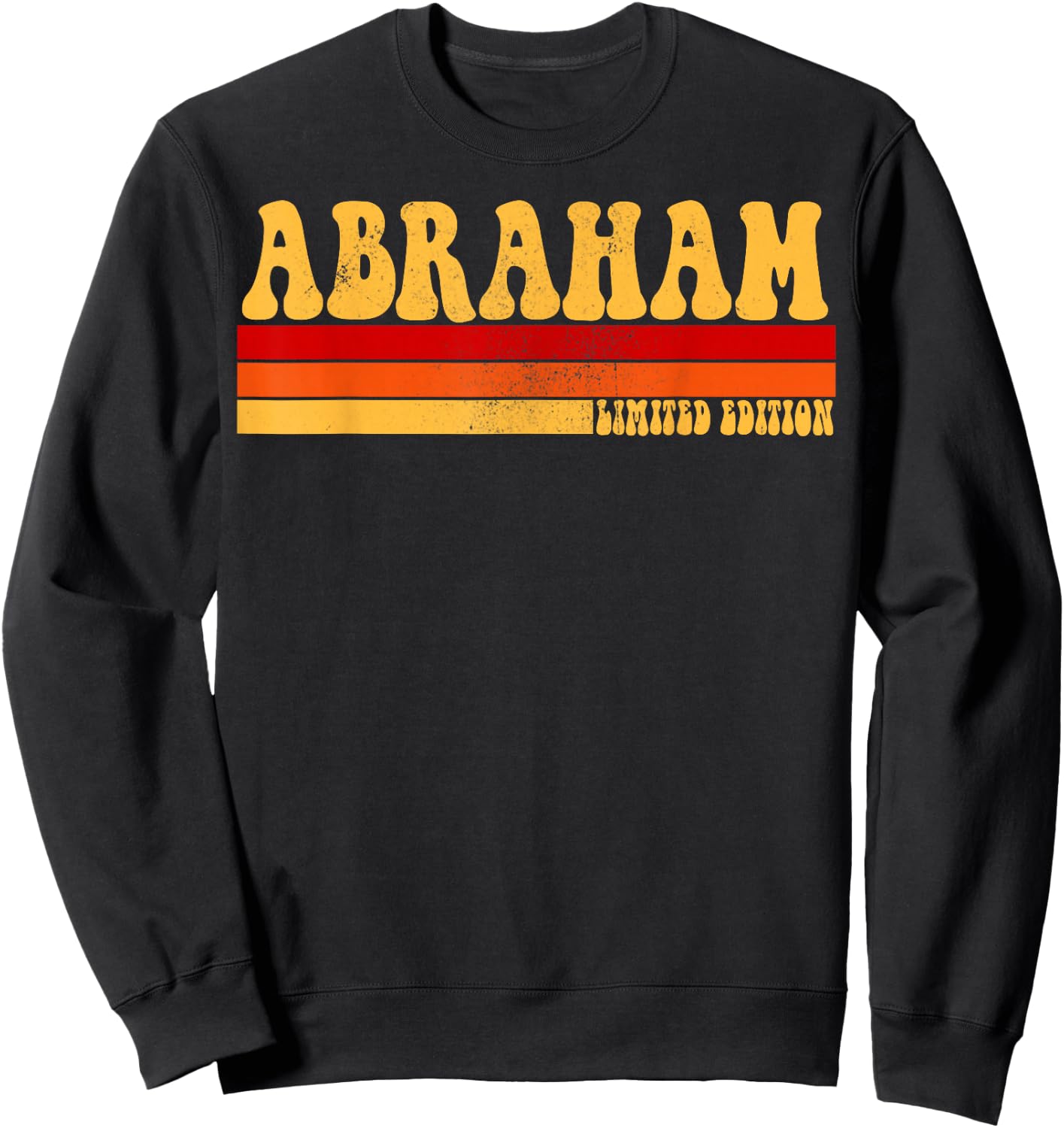 ABRAHAM Name Personalized Idea Men Retro Vintage ABRAHAM Sweatshirt - Sweatshirt | Black