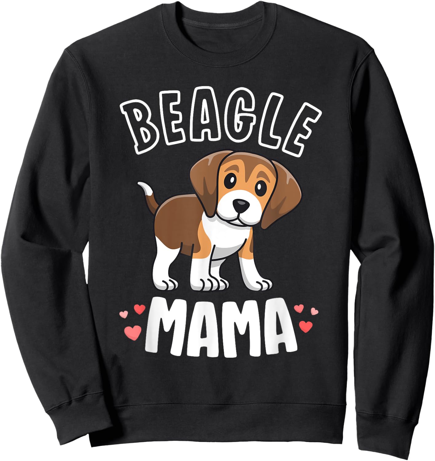 Beagle Mama Dog Mom Shirts Gift Beagle Lover Sweatshirt - Sweatshirt | Black