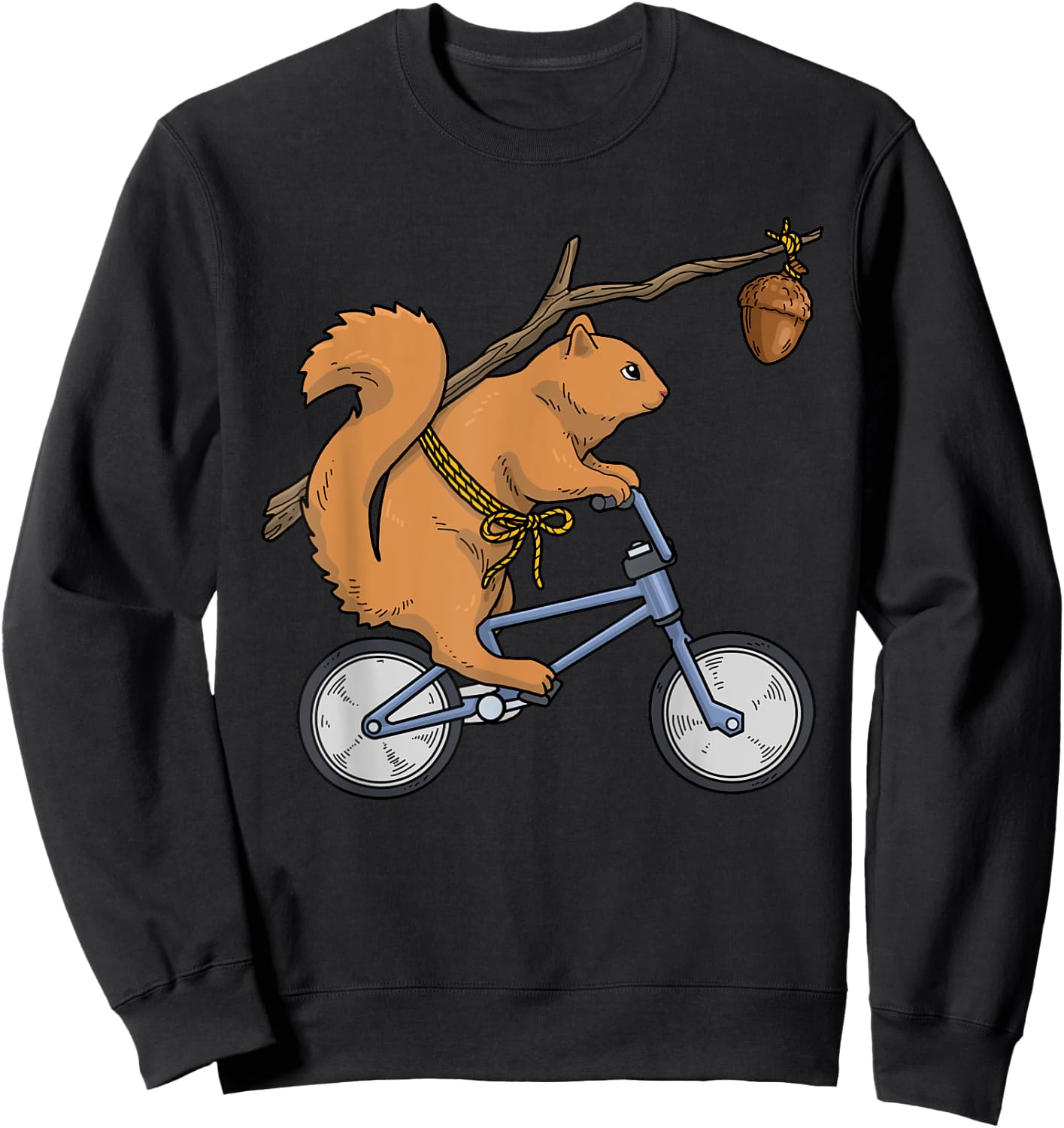 Bicycle Squirrel Women Squirrel Shirt Kids Birdfeeder Sweatshirt - Sweatshirt | Black