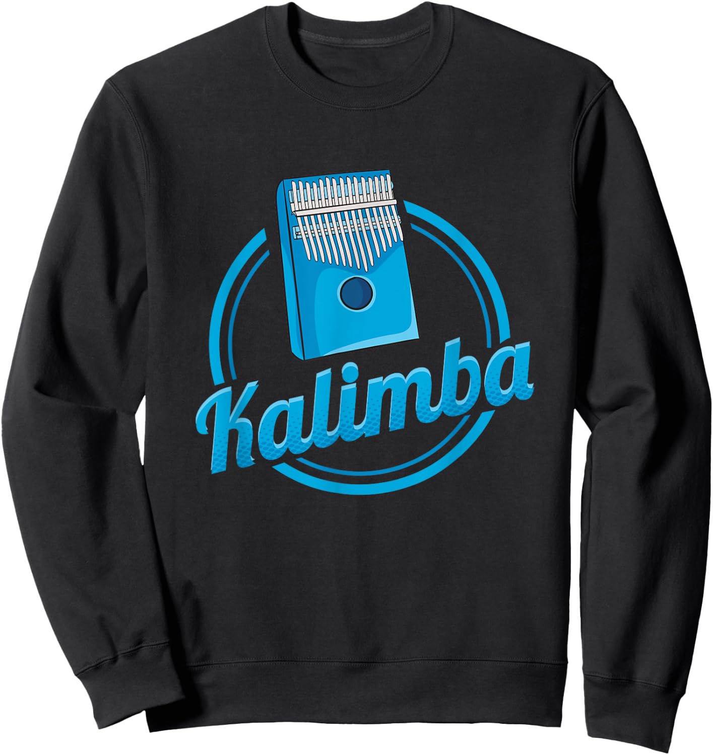 Blue Idiophone Design for Kalimba Players Sweatshirt - Sweatshirt | Black
