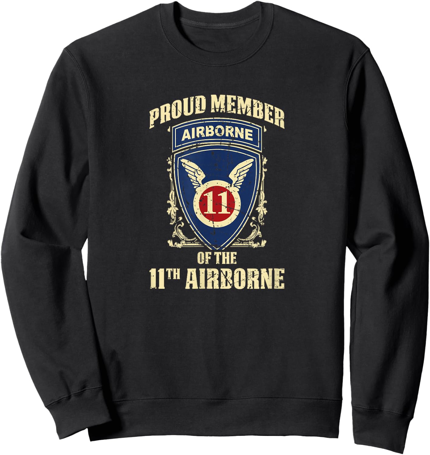 Airborne Shirt - 11th Airborne Sweatshirt - Sweatshirt | Black