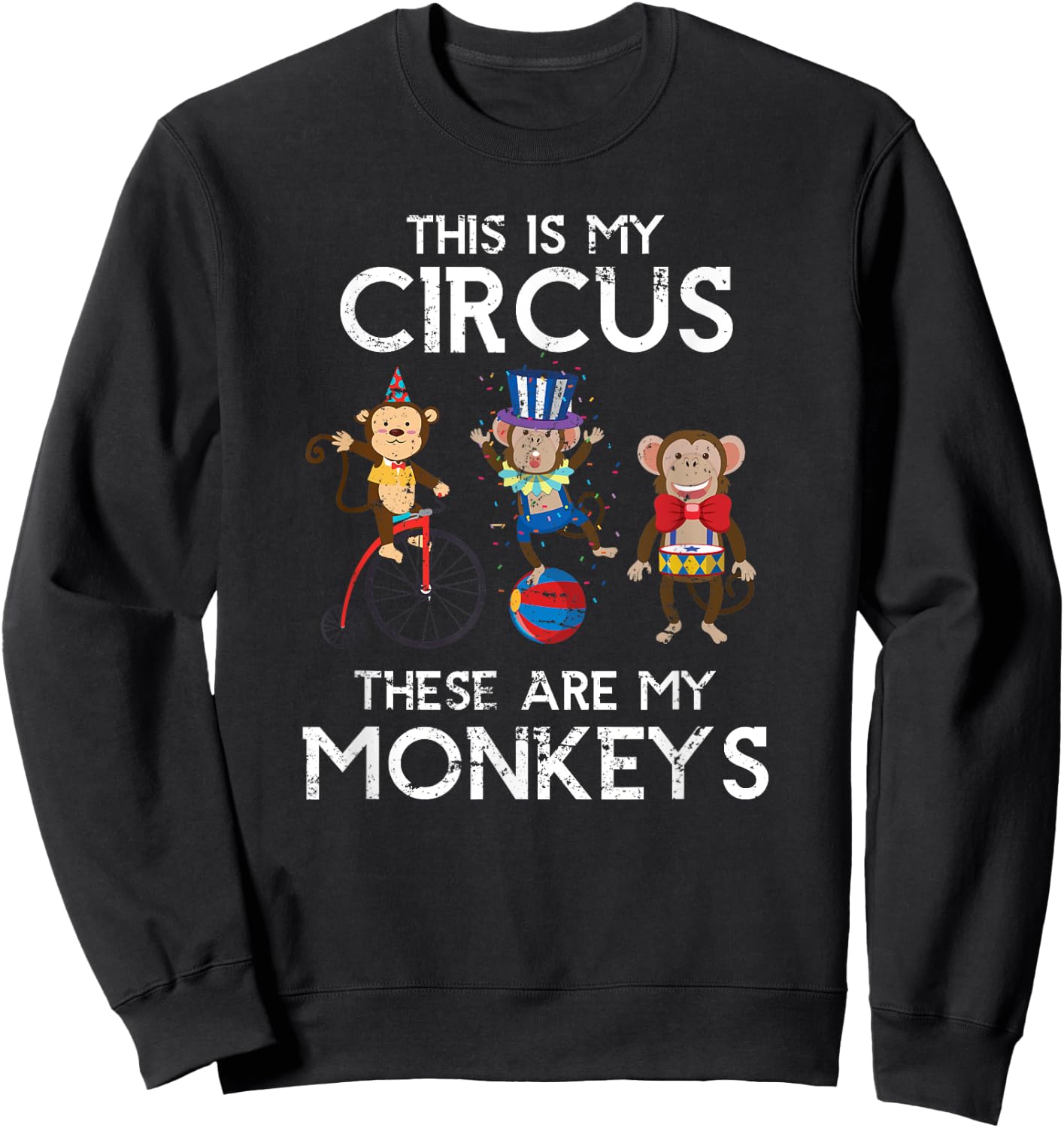 Zoo Keeper Animal Jungle Gift Monkey - Black - Small - -Adults - Short Sleeve - Cotton 60% Polyester 40% Sweatshirt - Sweatshirt | Black