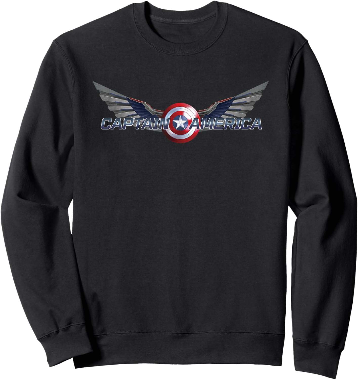 Marvel Falcon Winter Soldier Falcon Captain America Shield Sweatshirt - Sweatshirt | Black
