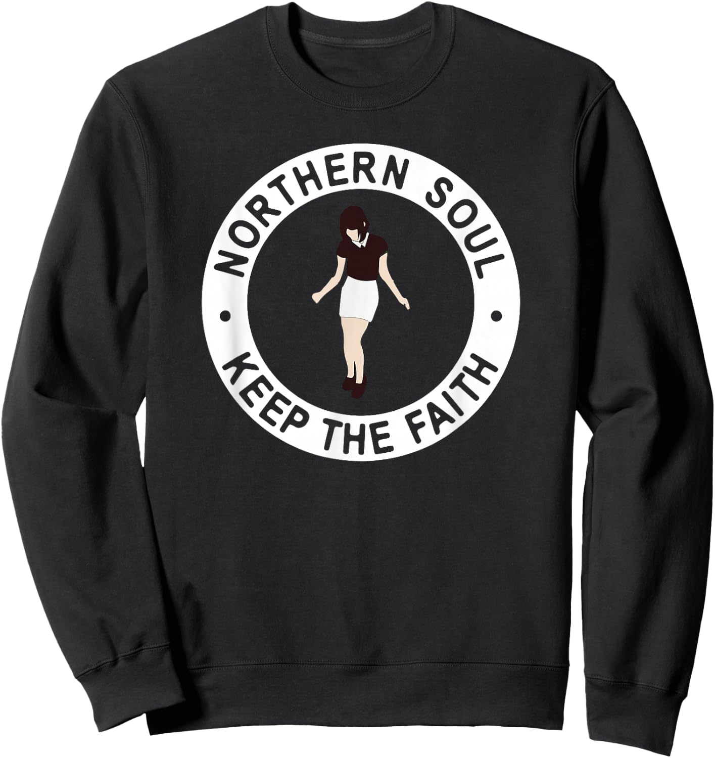Northern Soul Keep The Faith Dancing Girl Sweatshirt - Sweatshirt | Black
